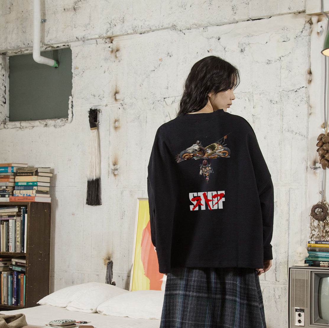 No:SF23AW-26A | Name:Back Pages Relax Pulover | Color:Black【STOF_ストフ】【archive】