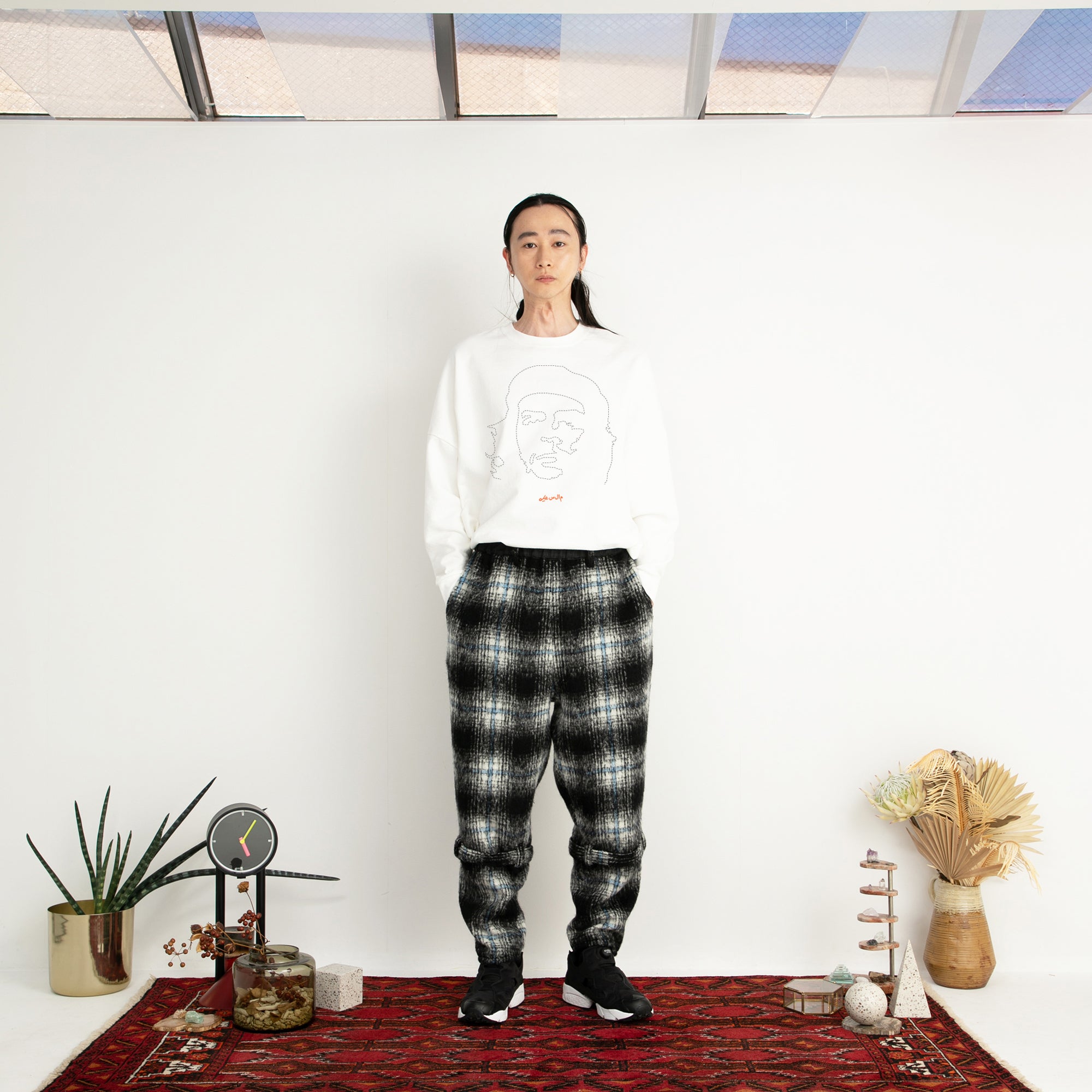 SF24AW-07_BLACK | Wool Shaggy Bontage Pants | Color:Black【STOF_ストフ】