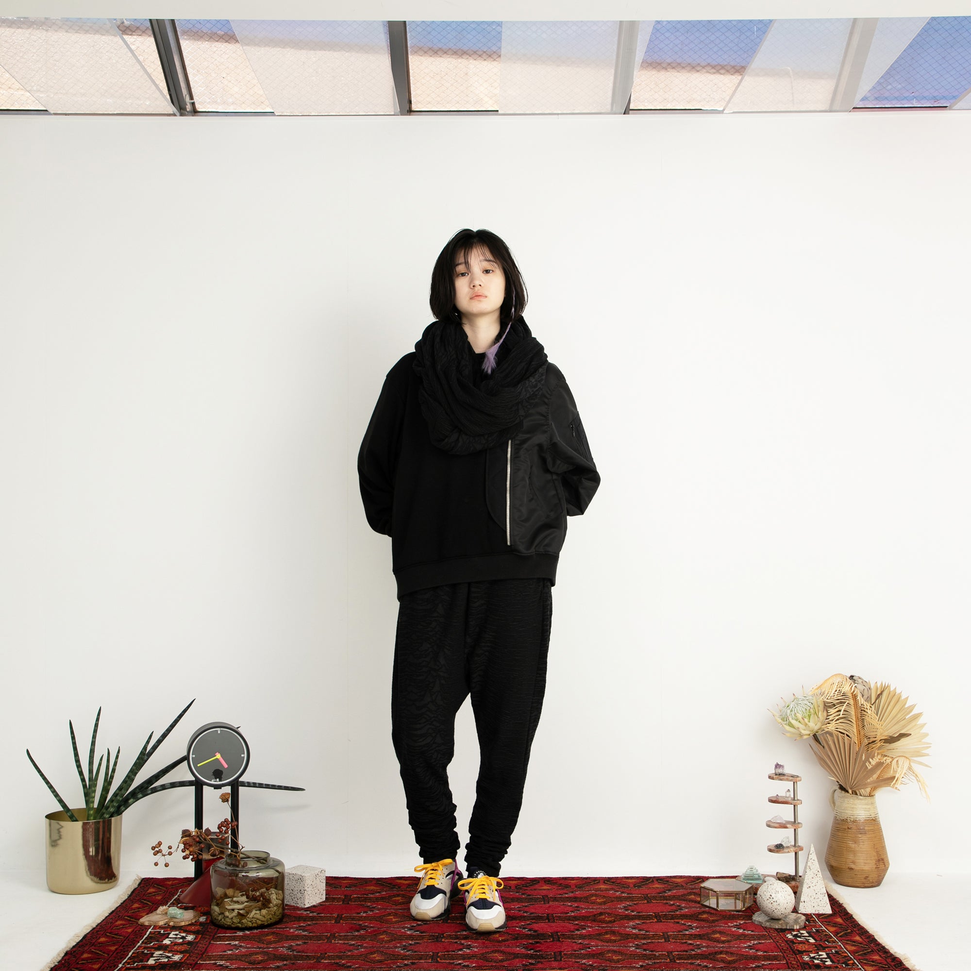 SF24AW-18_DIVISION | Roots JQ Loop Stole | Color:Division【STOF_ストフ】