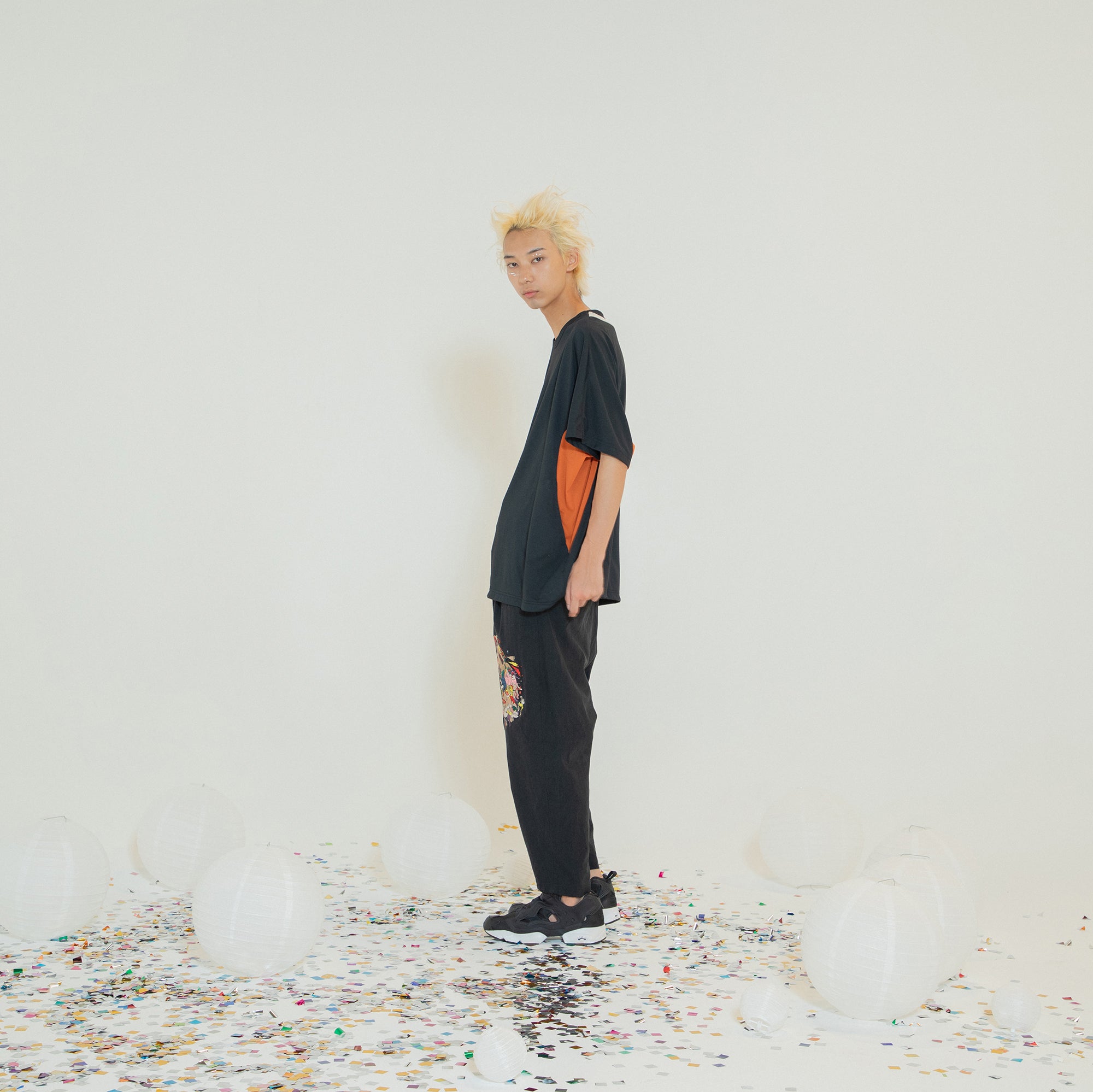 SF24SS-12B | Linen UTAGE Embroi Pants | Color:Black【STOF_ストフ】【archive】