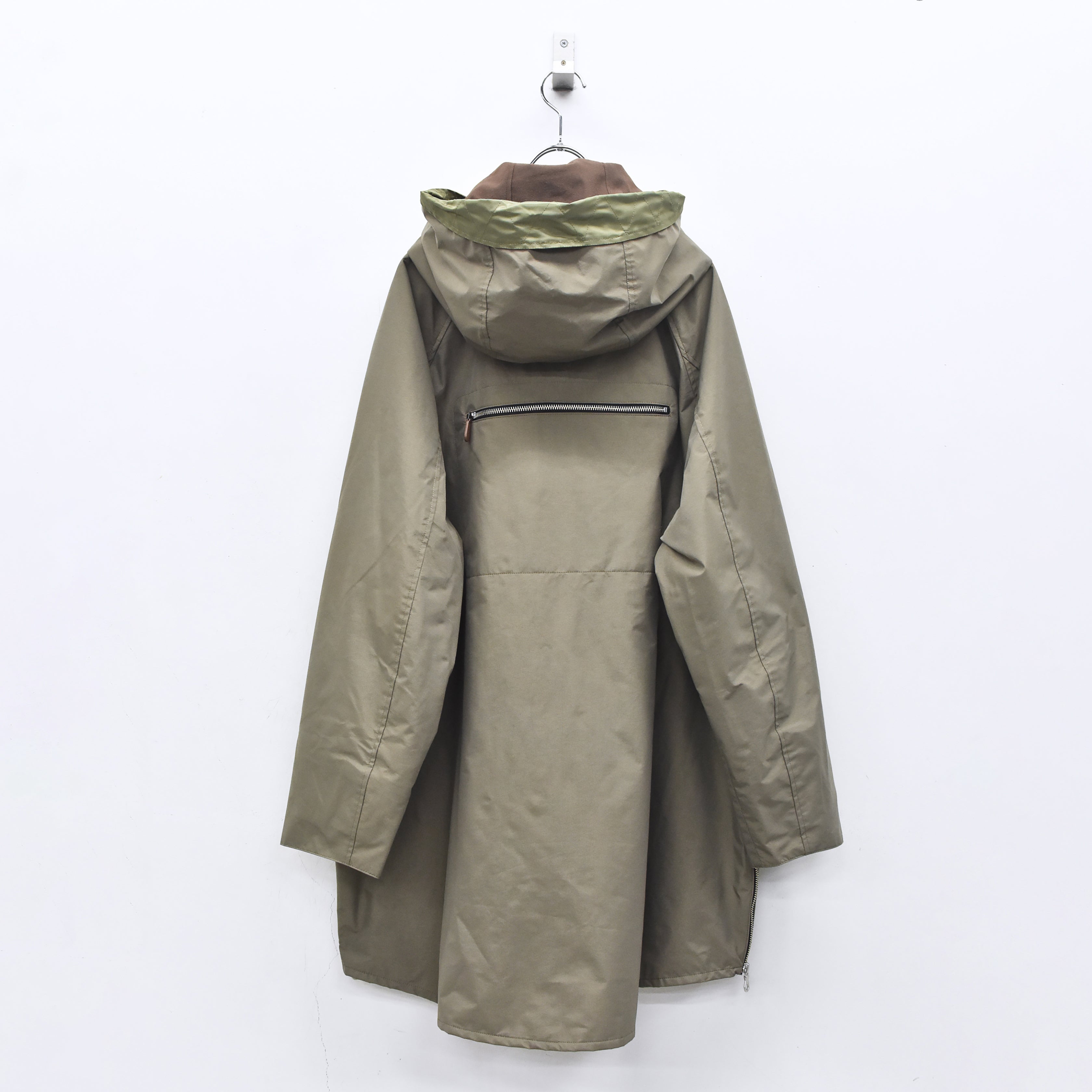 FRINGE WOOL MIX PULLOVER COAT | Color_Khaki | No_sf25aw-01_khaki【STOF_ストフ】【入荷予定アイテム・入荷連絡可能】