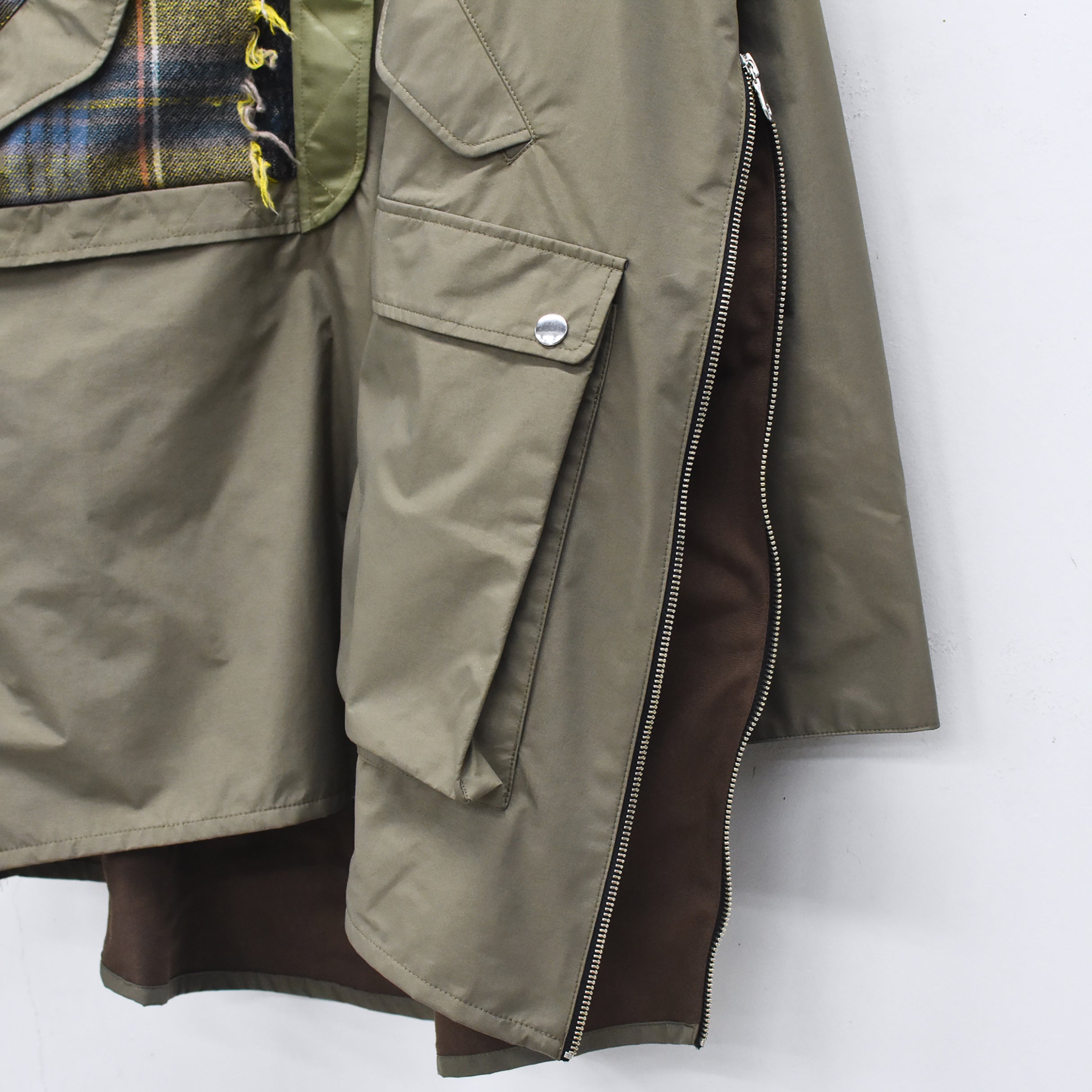 FRINGE WOOL MIX PULLOVER COAT | Color_Khaki | No_sf25aw-01_khaki【STOF_ストフ】【入荷予定アイテム・入荷連絡可能】