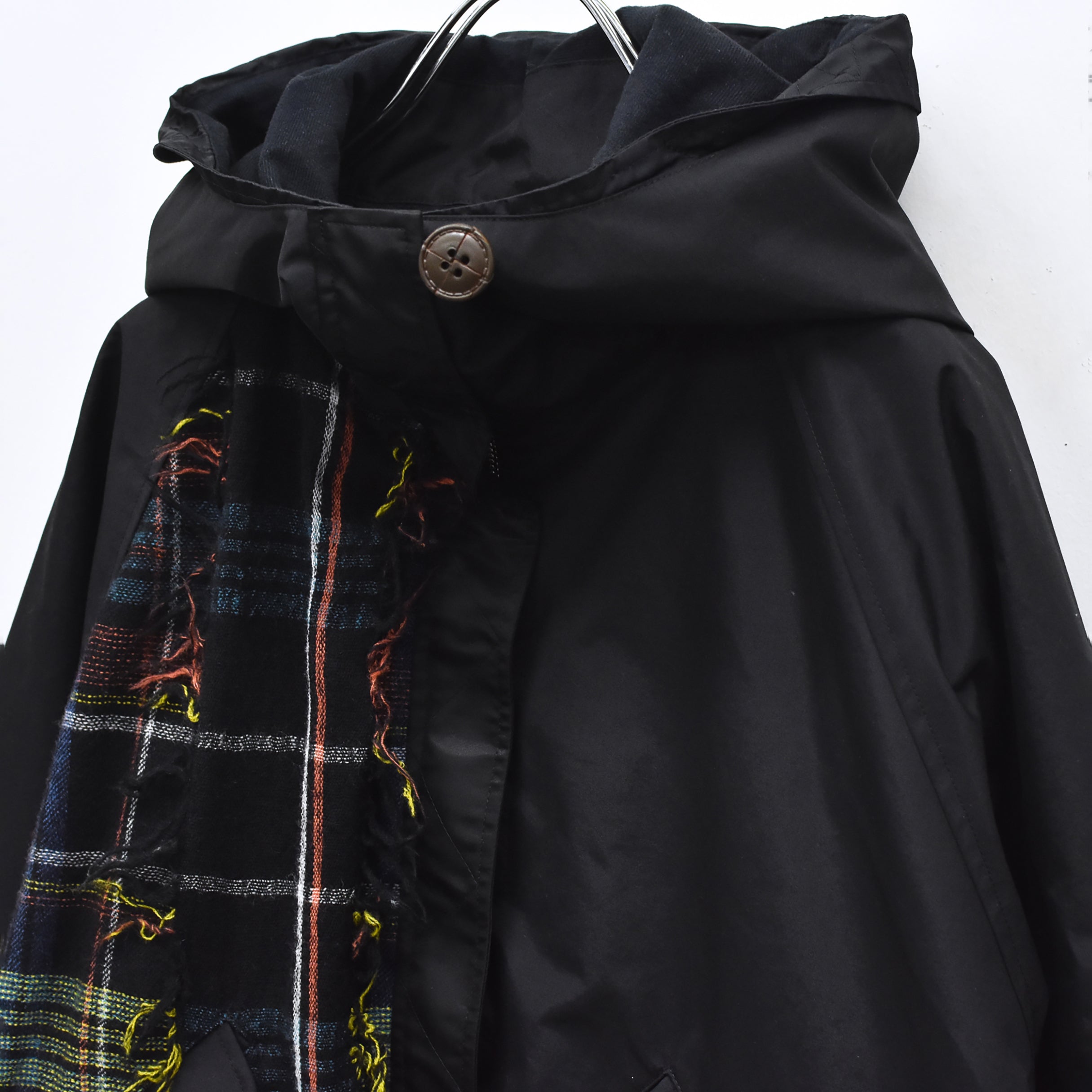 FRINGE WOOL MIX PULLOVER COAT | Color_Black | No_sf25aw-01_black【STOF_ストフ】【入荷予定アイテム・入荷連絡可能】