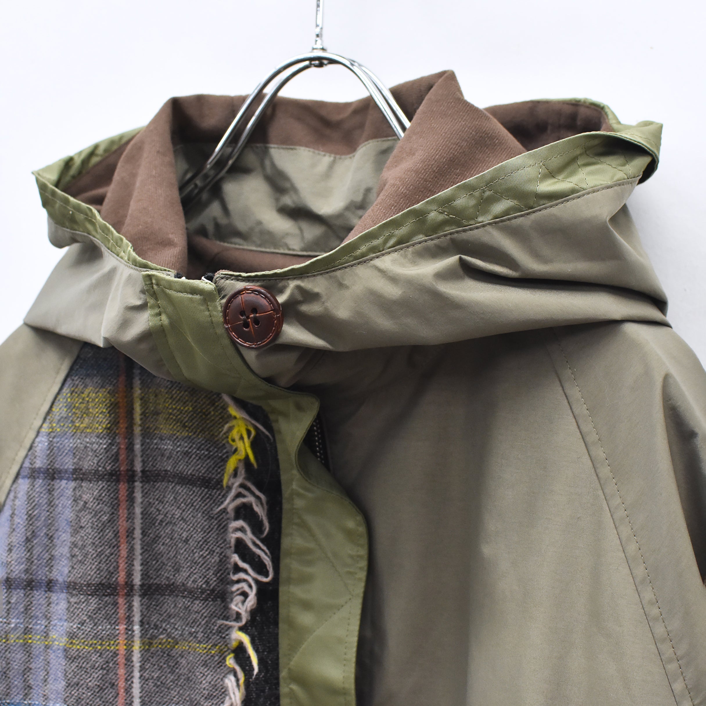 FRINGE WOOL MIX PULLOVER COAT | Color_Khaki | No_sf25aw-01_khaki【STOF_ストフ】【入荷予定アイテム・入荷連絡可能】