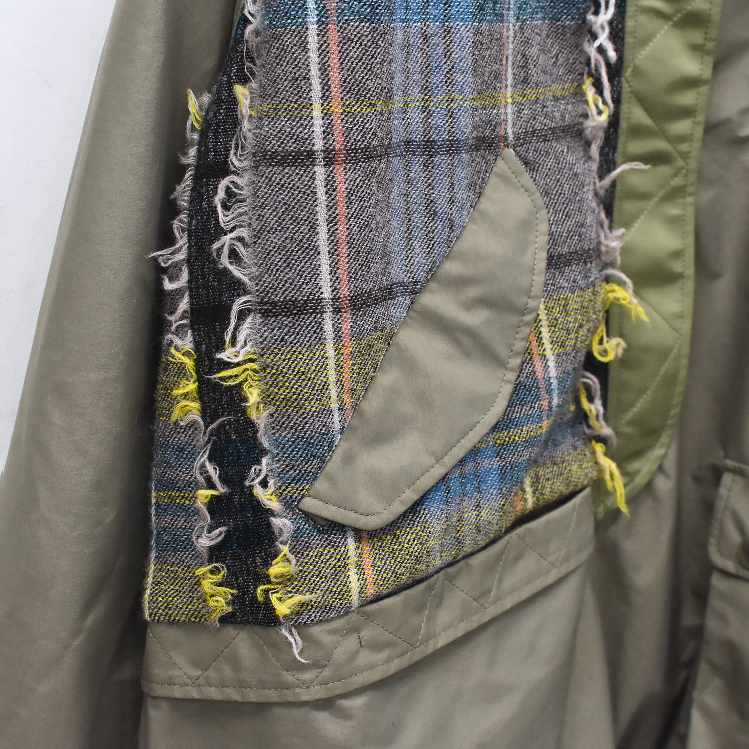 FRINGE WOOL MIX PULLOVER COAT | Color_Khaki | No_sf25aw-01_khaki【STOF_ストフ】【入荷予定アイテム・入荷連絡可能】