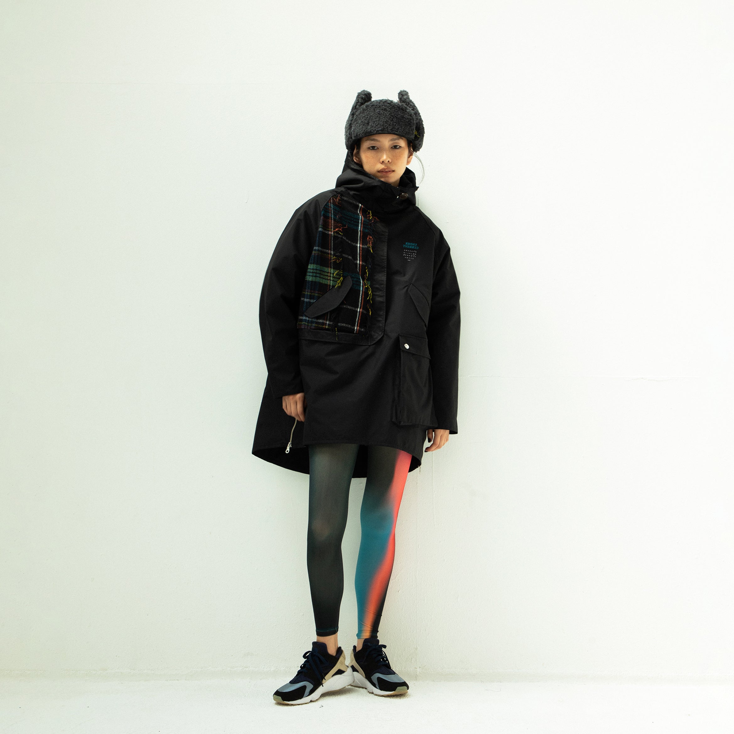 FRINGE WOOL MIX PULLOVER COAT | Color_Black | No_sf25aw-01_black【STOF_ストフ】【入荷予定アイテム・入荷連絡可能】