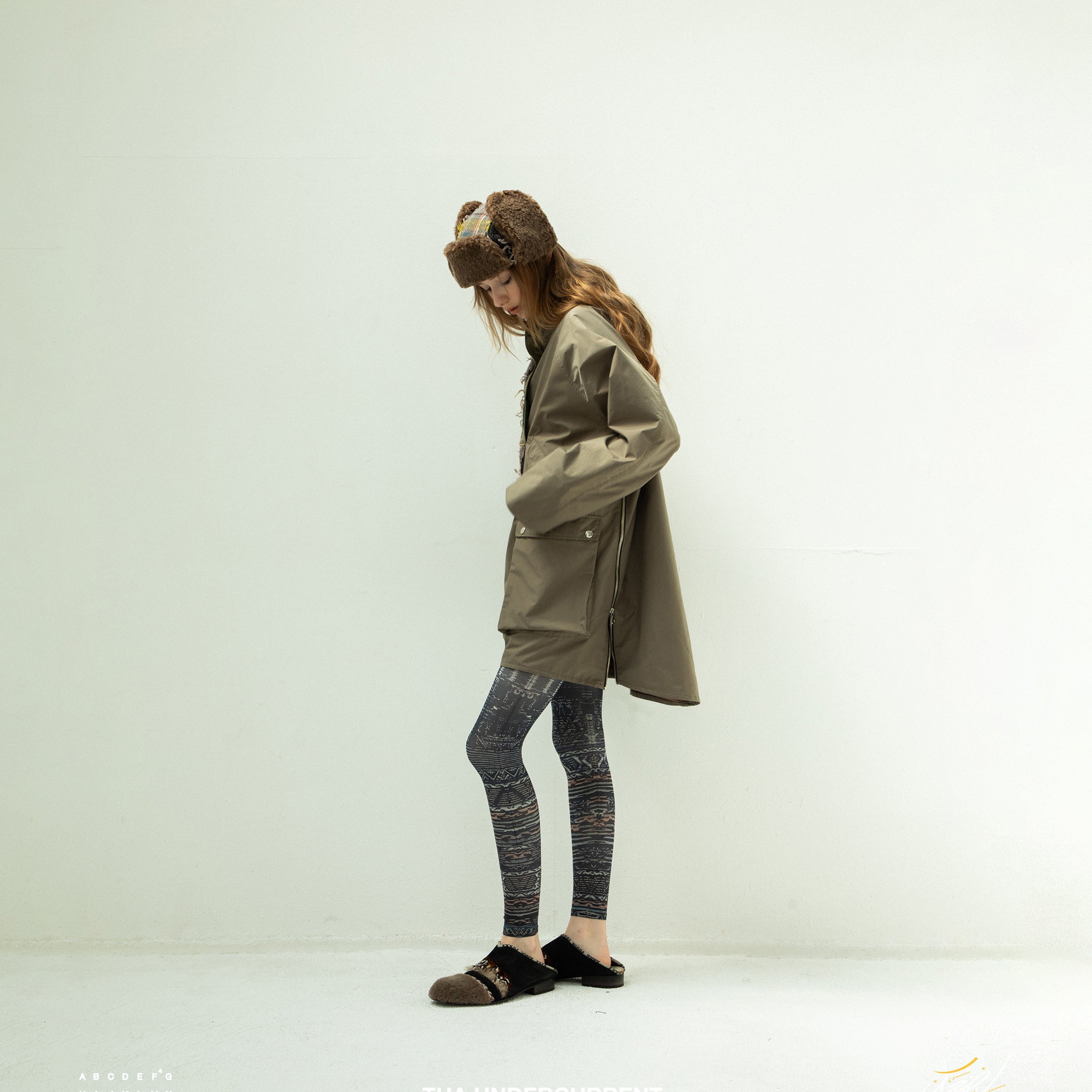 FRINGE WOOL MIX PULLOVER COAT | Color_Khaki | No_sf25aw-01_khaki【STOF_ストフ】【入荷予定アイテム・入荷連絡可能】