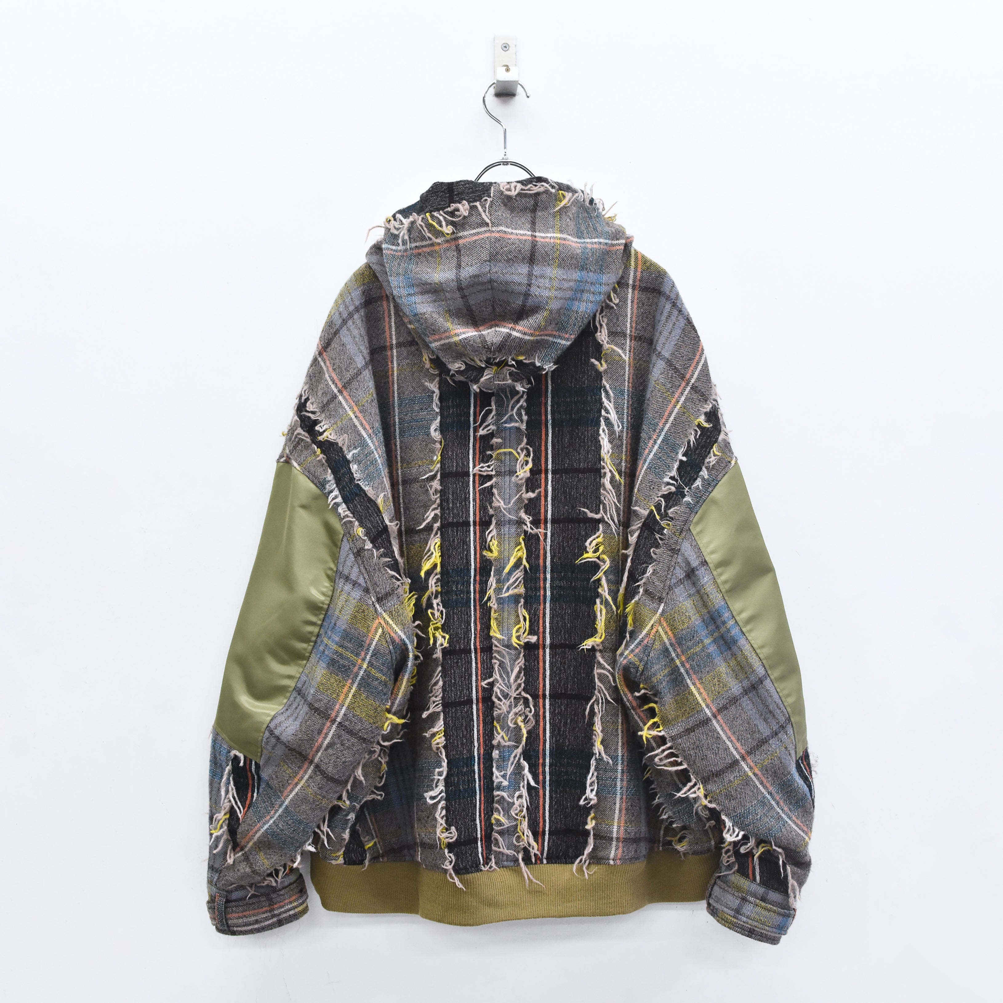FRINGE WOOL MIX HOODED BLOUSON | Color_Beige | No_sf25aw-02_beige【STOF_ストフ】【入荷予定アイテム・入荷連絡可能】