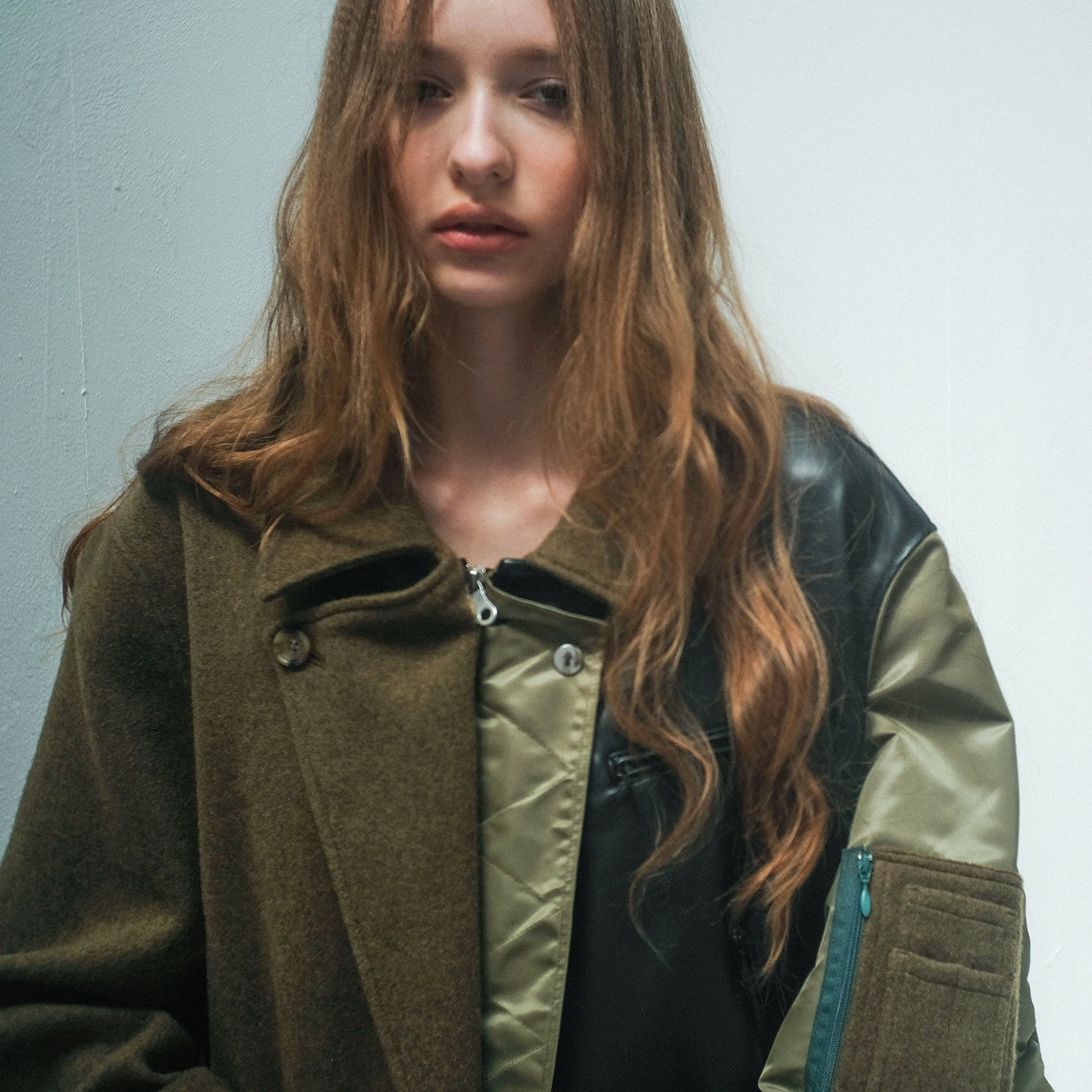 FUSION RIDERS MIX COAT | Color_Khaki | No_sf25aw-04_khaki【STOF_ストフ】