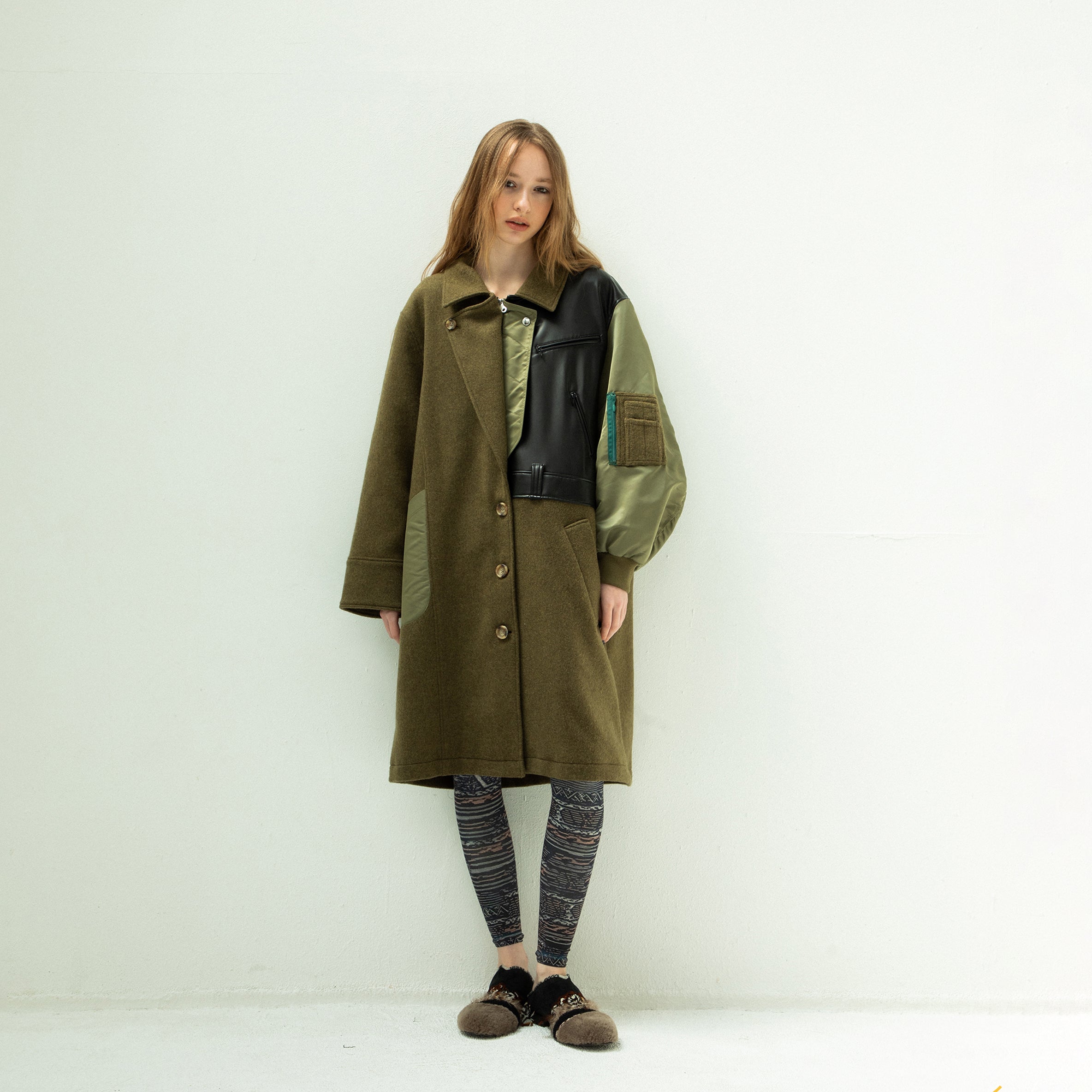 FUSION RIDERS MIX COAT | Color_Khaki | No_sf25aw-04_khaki【STOF_ストフ】