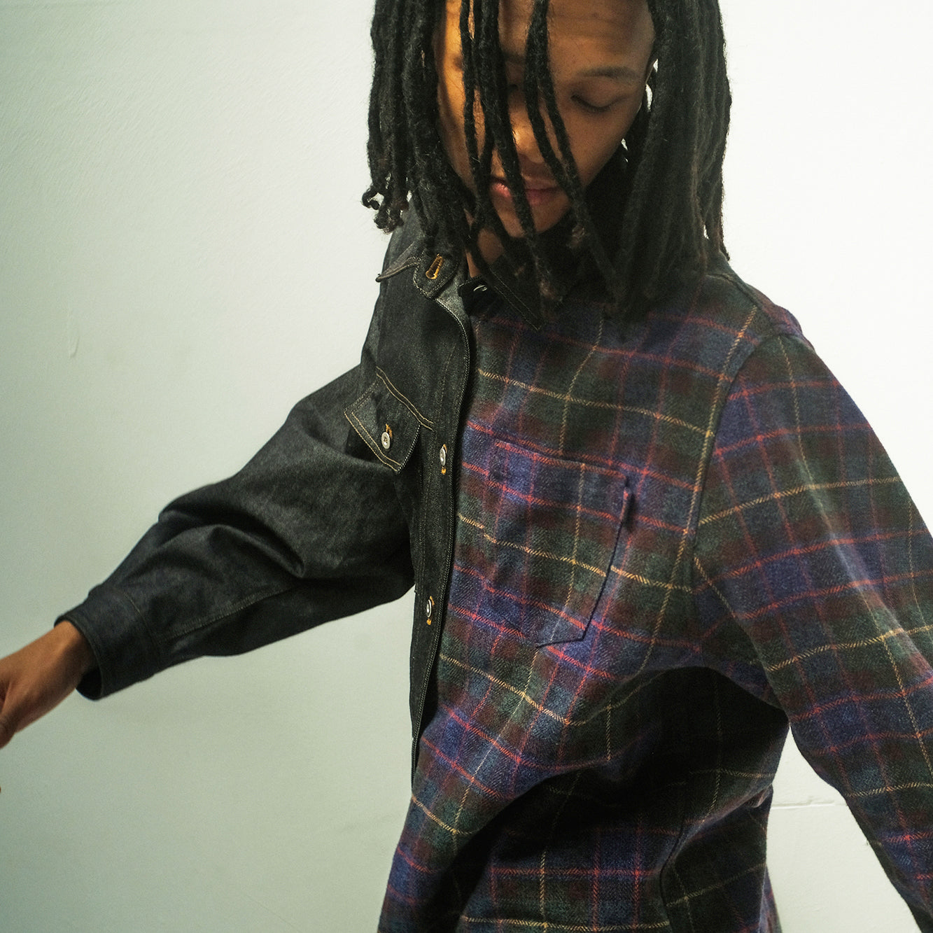 FUSION SHIRT JACKET | Color_Black | No_sf25aw-06_black【STOF_ストフ】【入荷予定アイテム・入荷連絡可能】