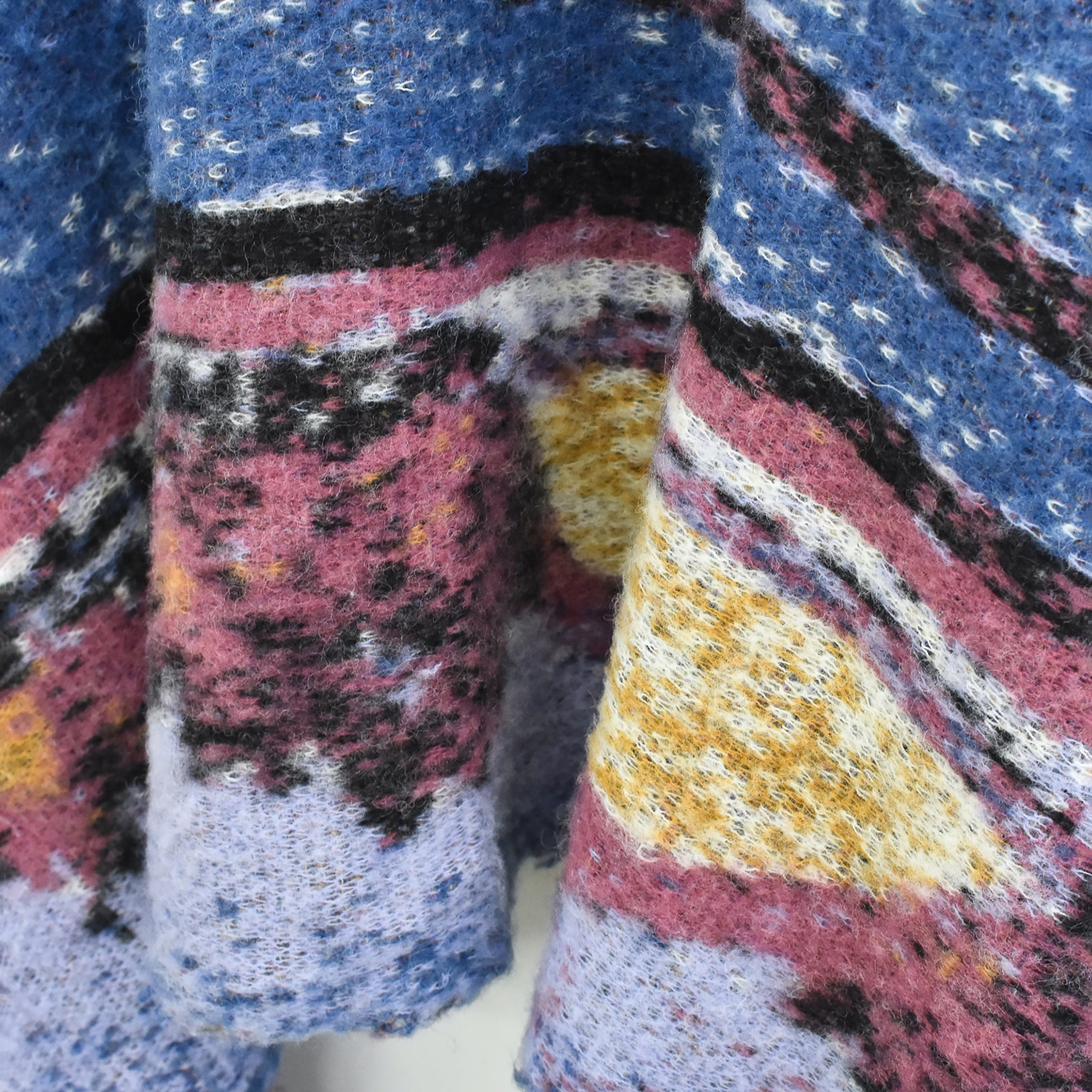 STARS MOHAIR KNIT BLANKET STOLE | Color_Blue | No_sf25aw-12_blue【STOF_ストフ】【入荷予定アイテム・入荷連絡可能】