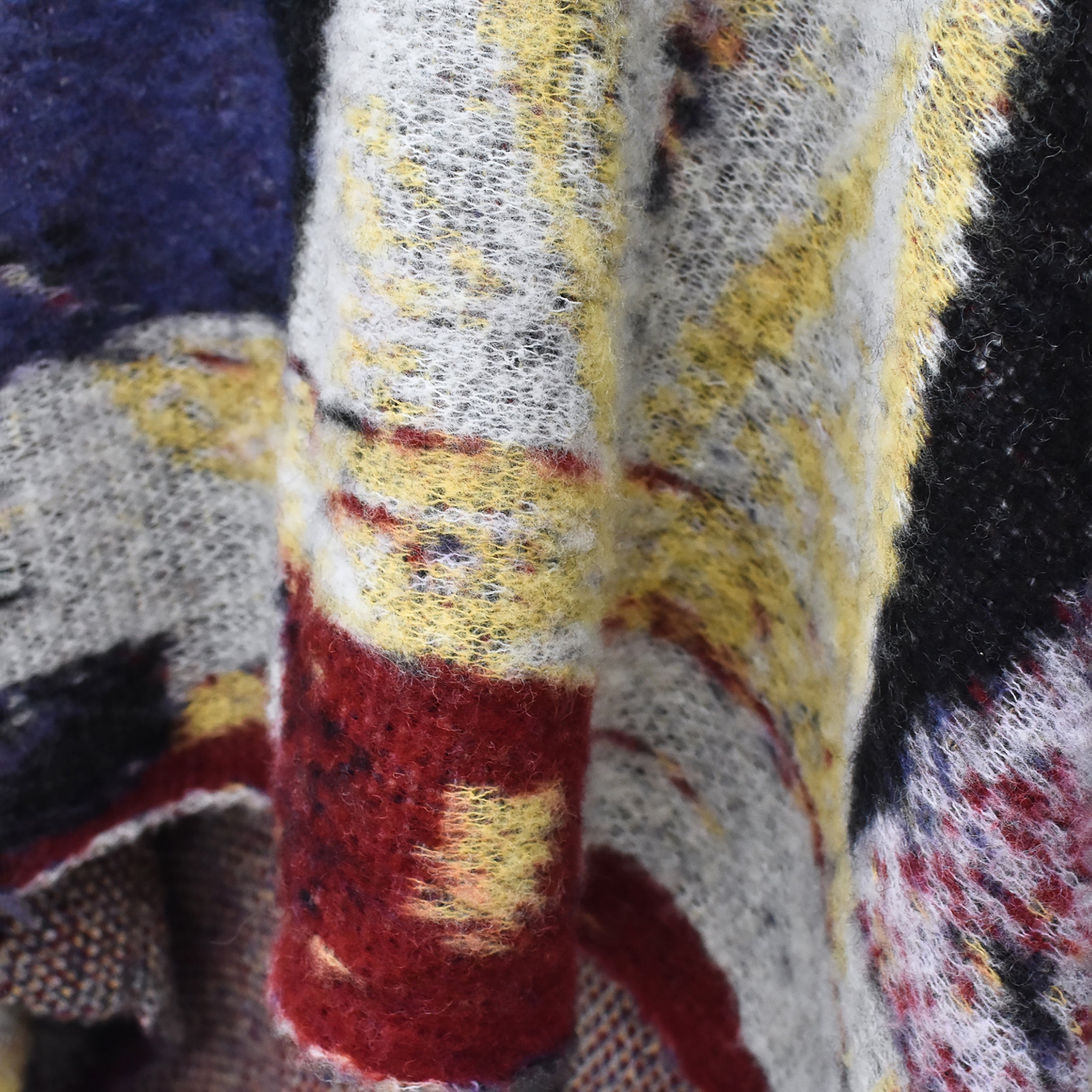 STARS MOHAIR KNIT BLANKET STOLE | Color_Blue | No_sf25aw-12_blue【STOF_ストフ】【入荷予定アイテム・入荷連絡可能】