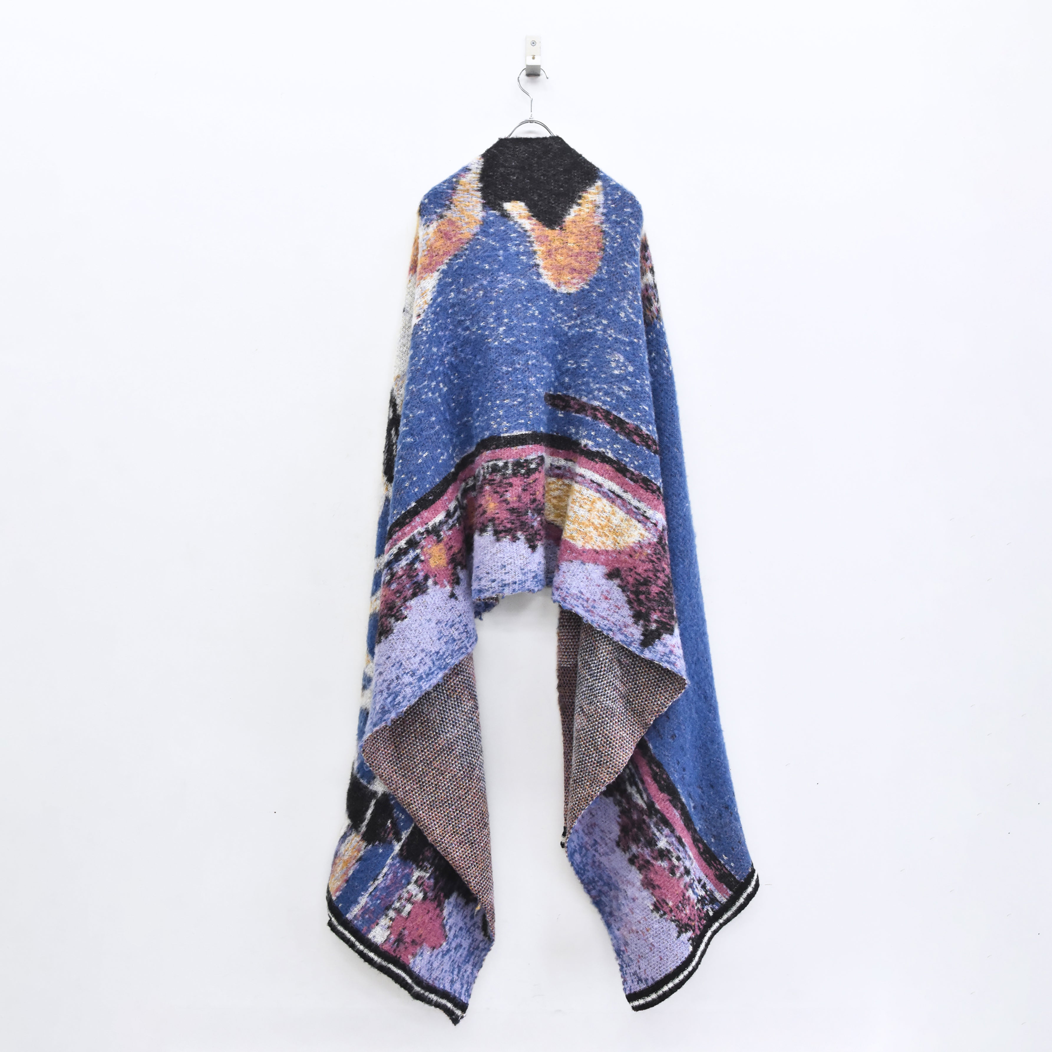 STARS MOHAIR KNIT BLANKET STOLE | Color_Blue | No_sf25aw-12_blue【STOF_ストフ】【入荷予定アイテム・入荷連絡可能】