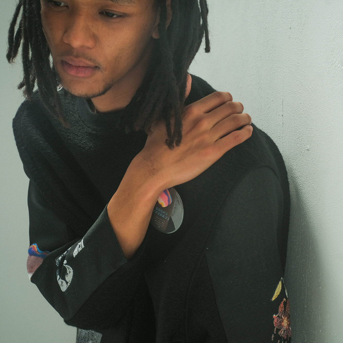 FLAGMENTS MIX PULLOVER | Color_Black | No_sf25aw-17_black【STOF_ストフ】【入荷予定アイテム・入荷連絡可能】