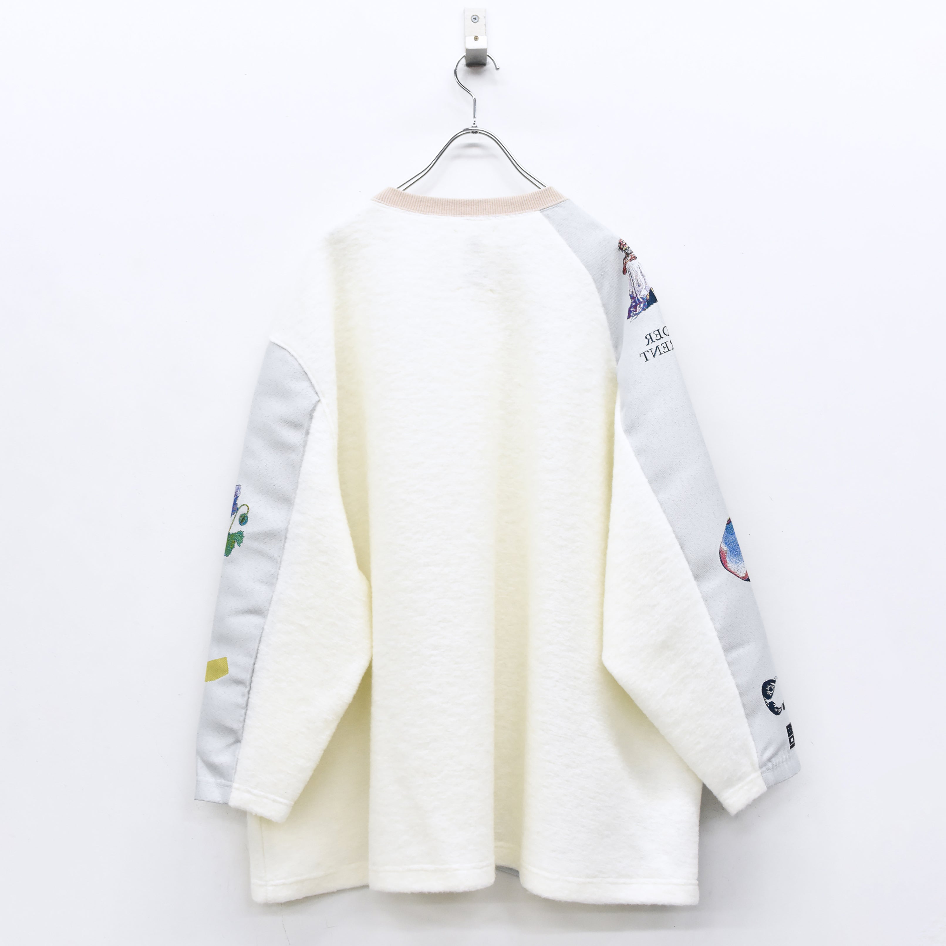 FLAGMENTS MIX PULLOVER | Color_White | No_sf25aw-17_white【STOF_ストフ】【入荷予定アイテム・入荷連絡可能】