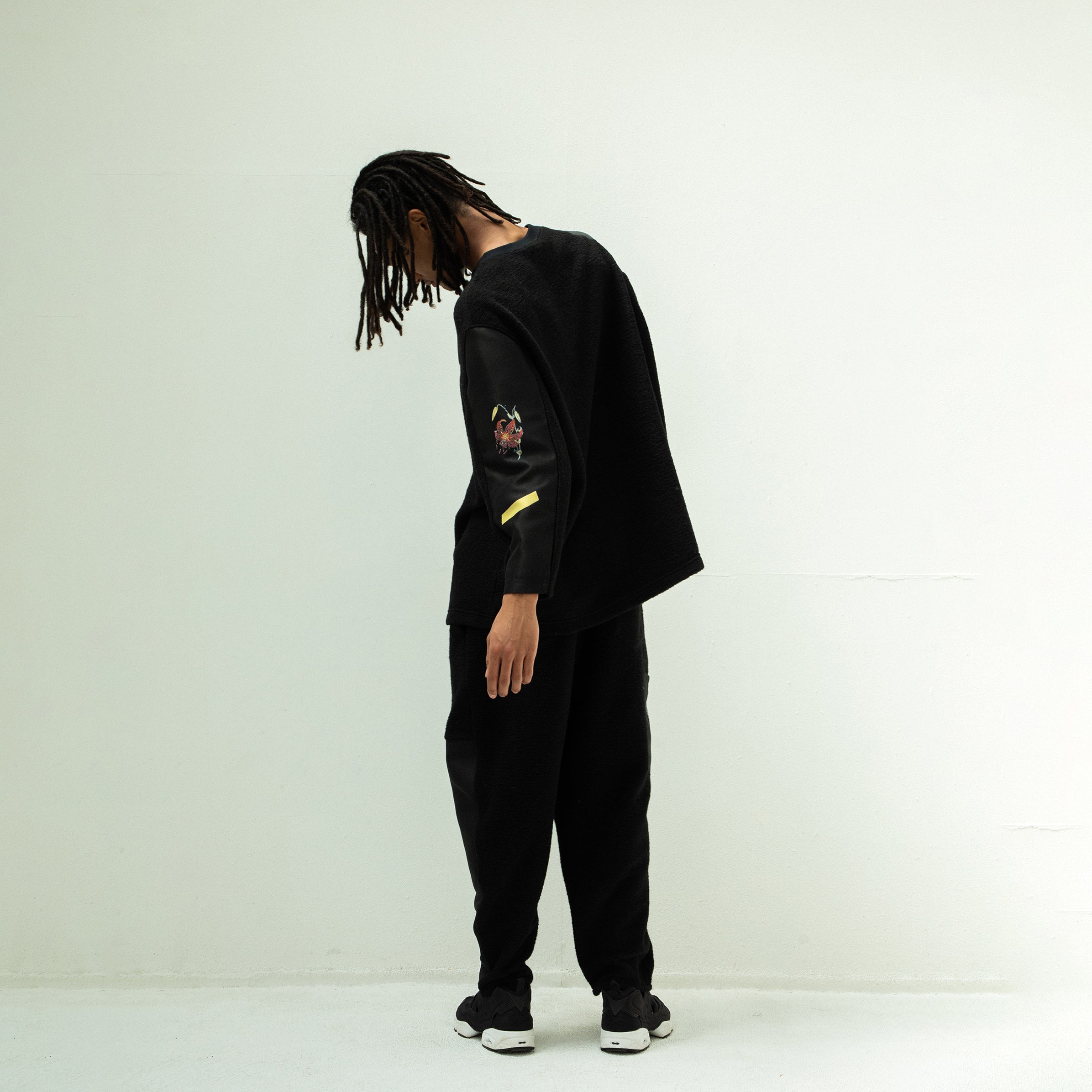 FLAGMENTS MIX PULLOVER | Color_Black | No_sf25aw-17_black【STOF_ストフ】【入荷予定アイテム・入荷連絡可能】