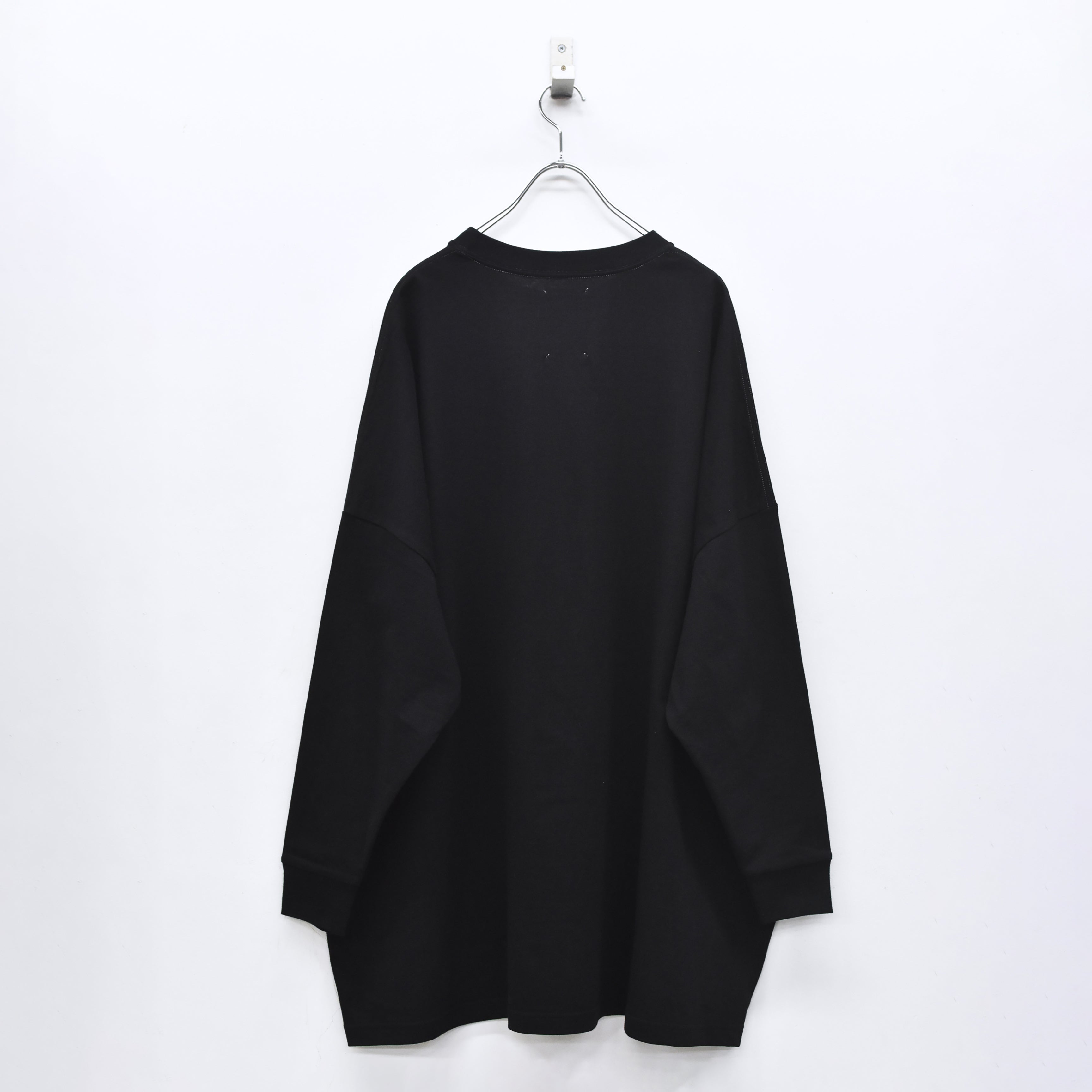 ECONOMY EMBROI L/S T-SHIRT | Color_Black | No_sf25aw-20c_black【STOF_ストフ】【入荷予定アイテム・入荷連絡可能】