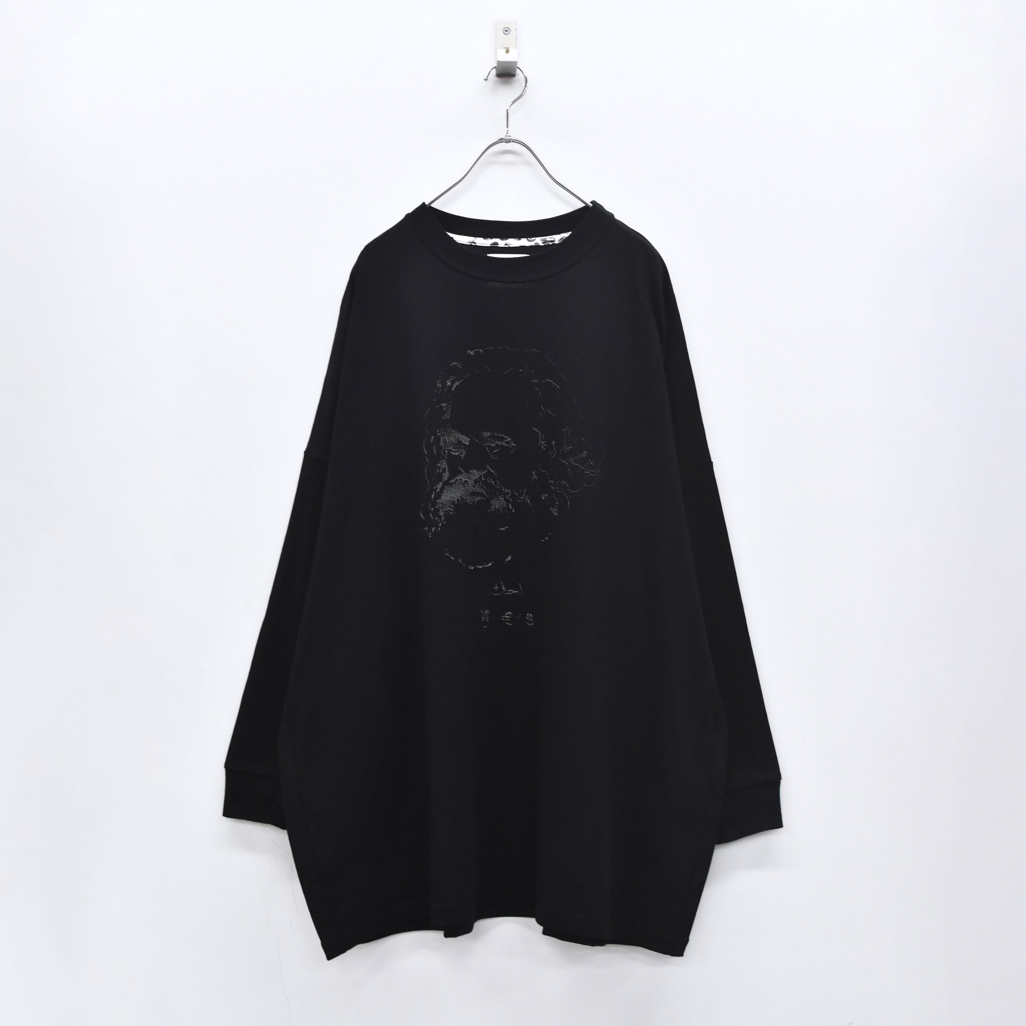 ECONOMY EMBROI L/S T-SHIRT | Color_Black | No_sf25aw-20c_black【STOF_ストフ】【入荷予定アイテム・入荷連絡可能】