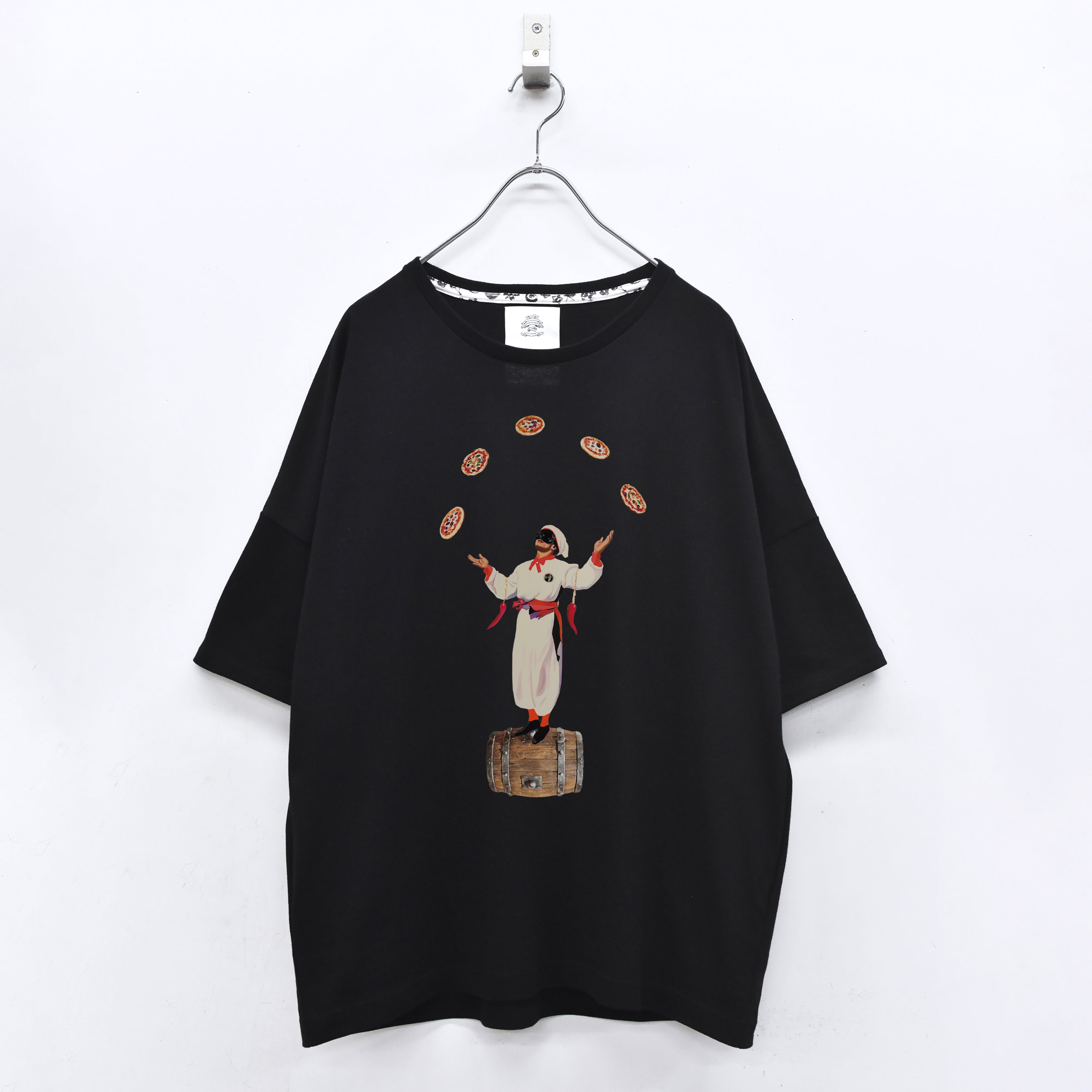 PIZZA OF LIFE T-SHIRT | Color_Black | No_sf25aw-21b_black【STOF_ストフ】