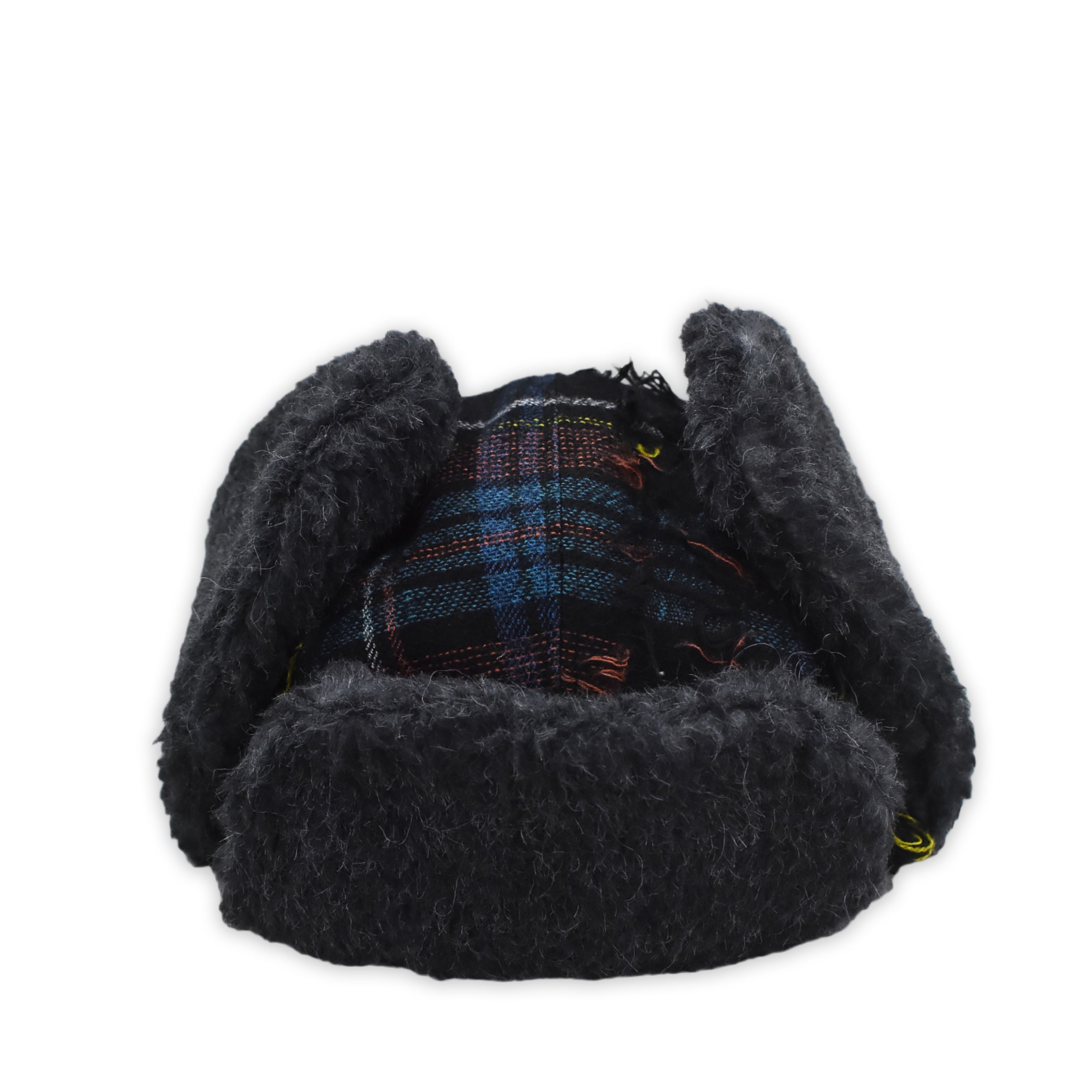 FRINGE WOOL CHECK RUSSIAN CAP | Color_Black | No_sf25aw-23_black【STOF_ストフ】【入荷予定アイテム・入荷連絡可能】