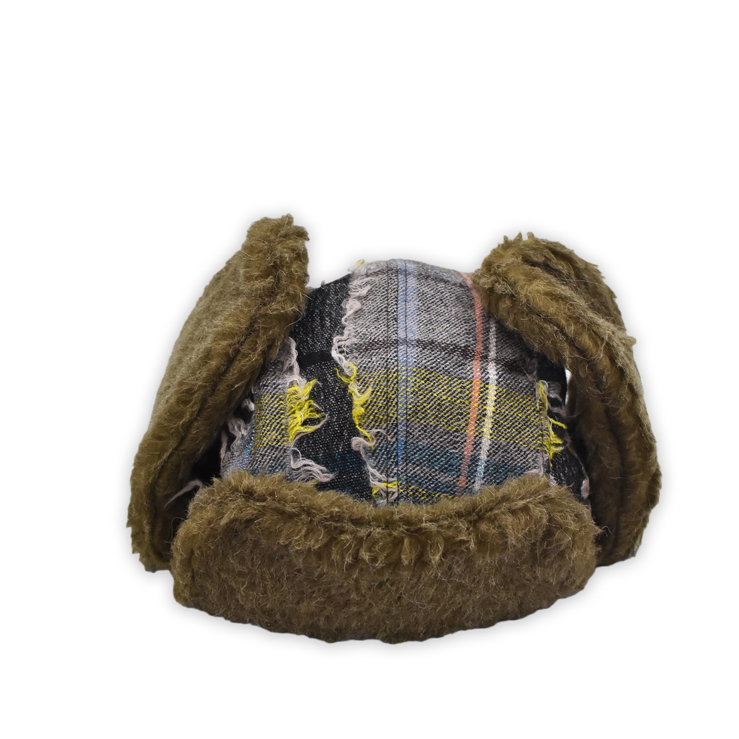 FRINGE WOOL CHECK RUSSIAN CAP | Color_Beige | No_sf25aw-23_beige【STOF_ストフ】【入荷予定アイテム・入荷連絡可能】