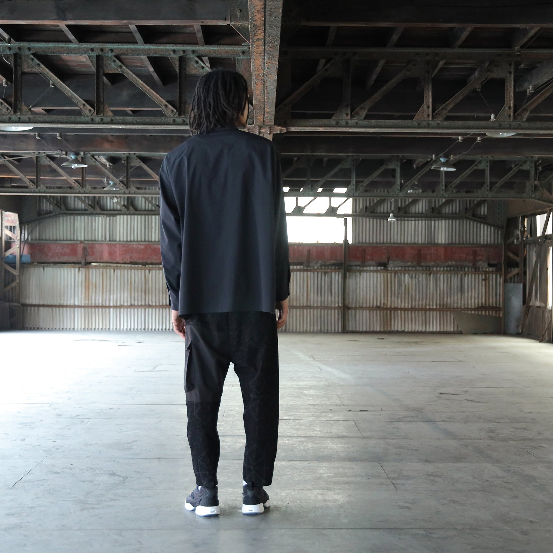SF25SS-10_Black | Stone Yard Floc Wide Pants | Color:Black【STOF_ストフ】【archive】