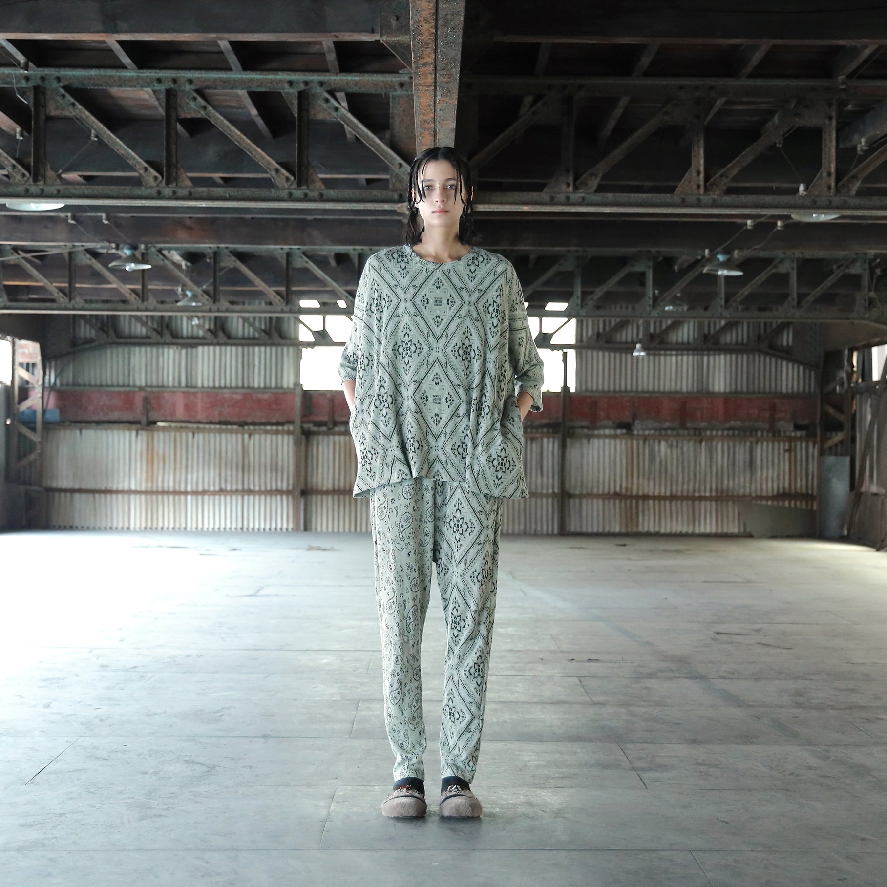 SF25SS-18_Beige | Bandana JQ Relax pants | Color:Beige【STOF_ストフ】【archive】