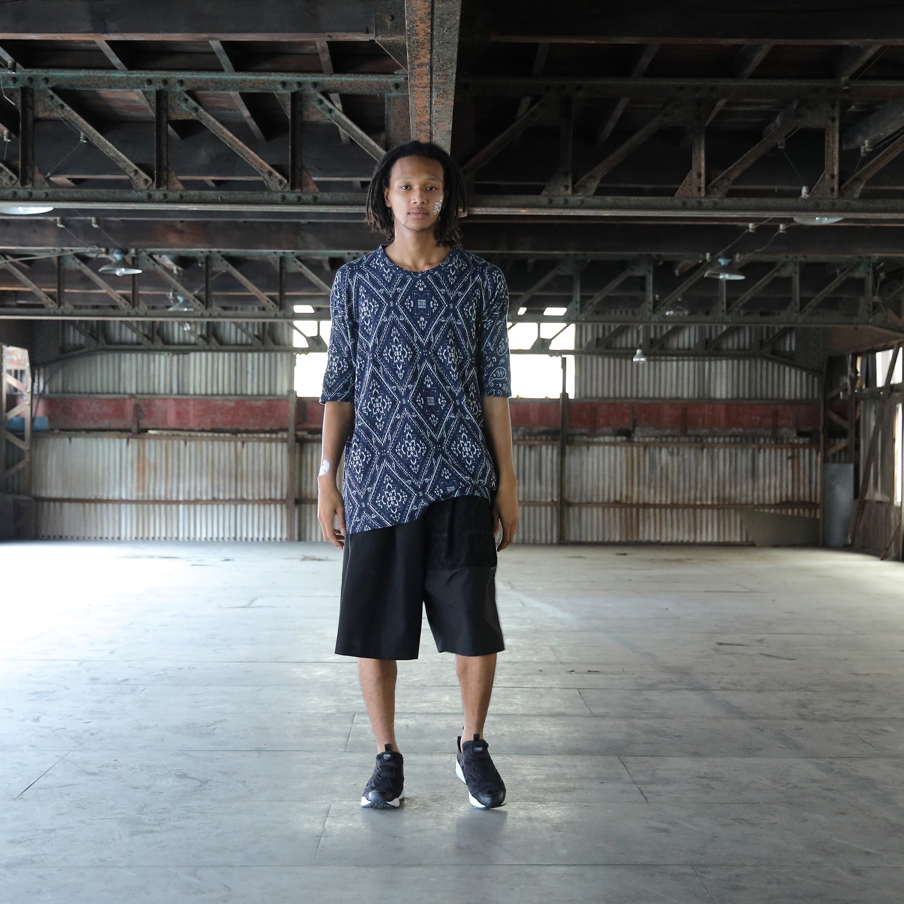 SF25SS-17_Navy | Bandana JQ BIG Tee | Color:Navy【STOF_ストフ】【archive】