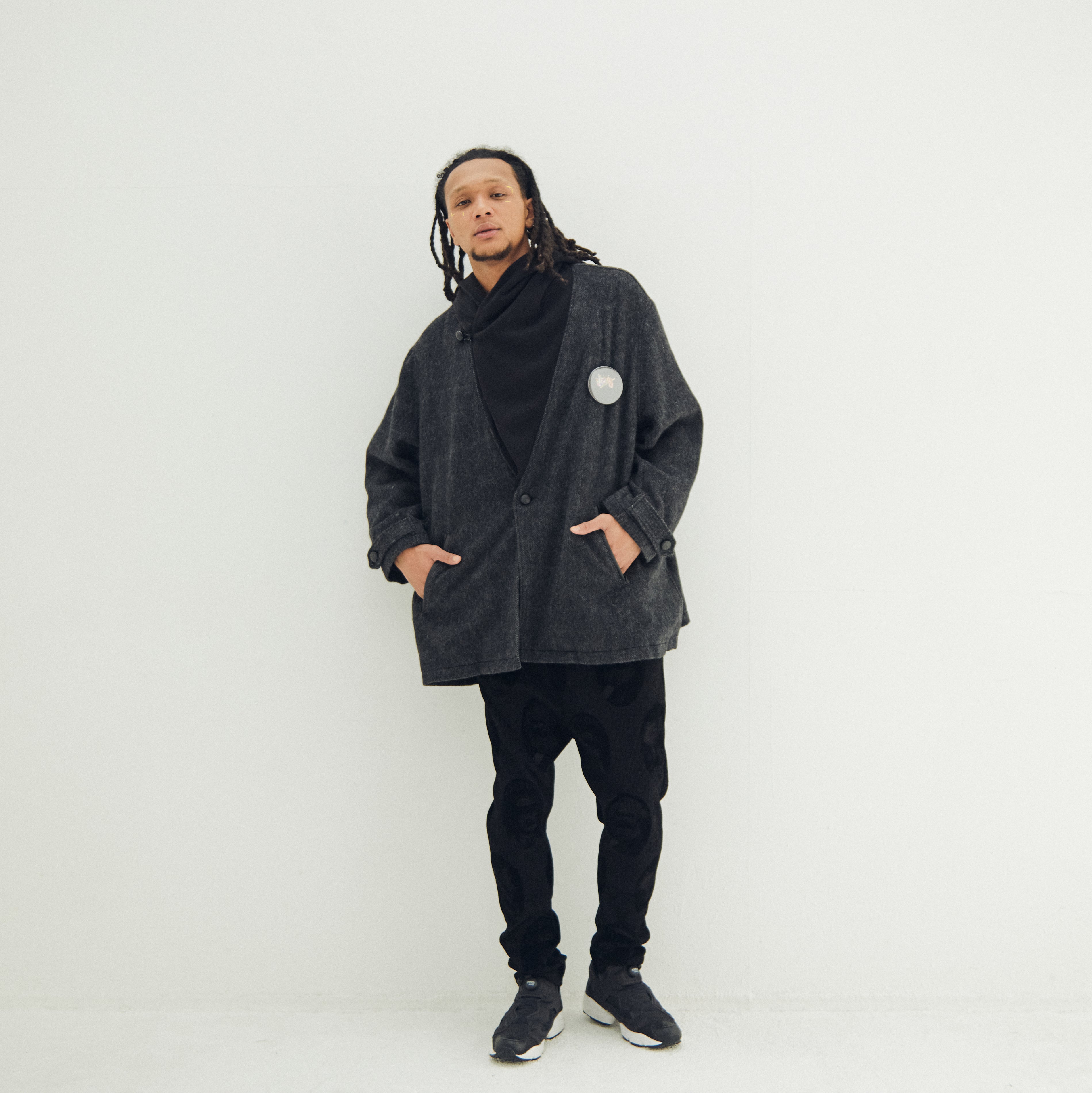 Anarchy Shawl Short Coat – Black | STOF | 入荷予定アイテム