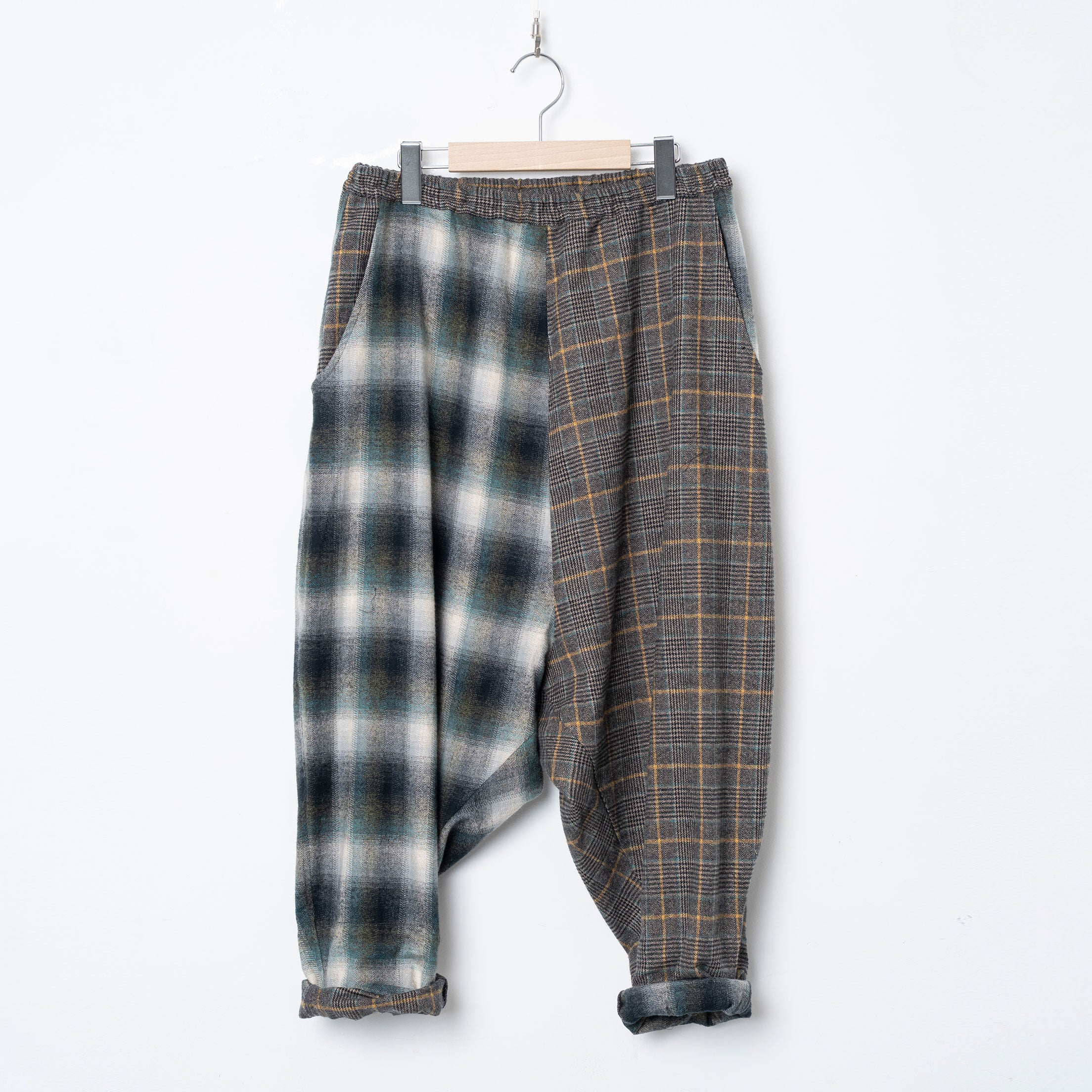 Half flannel check Wide Pants – Grey | STOF | 入荷予定アイテム