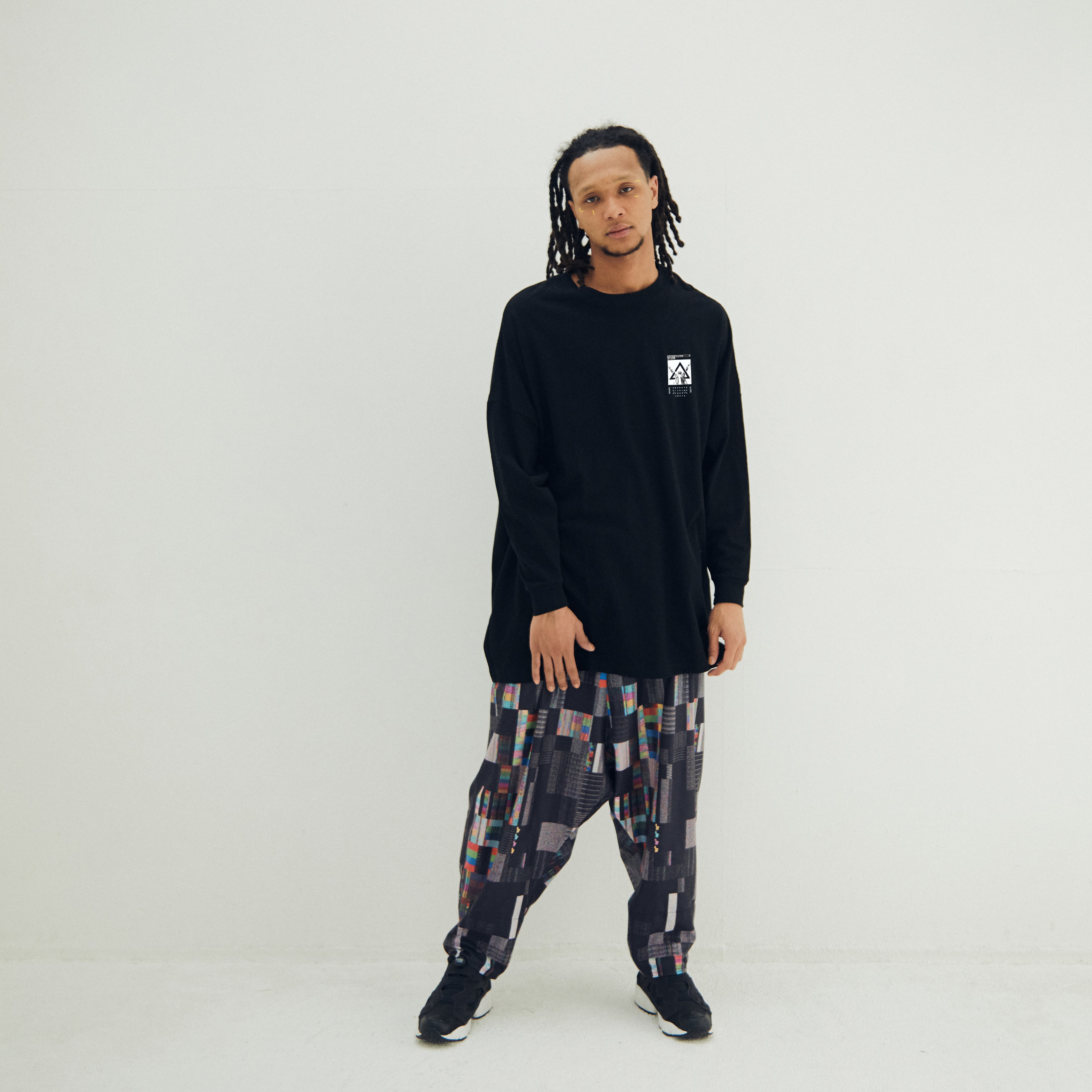 Glitchcheck Wide Pants – Black | STOF | 入荷予定アイテム