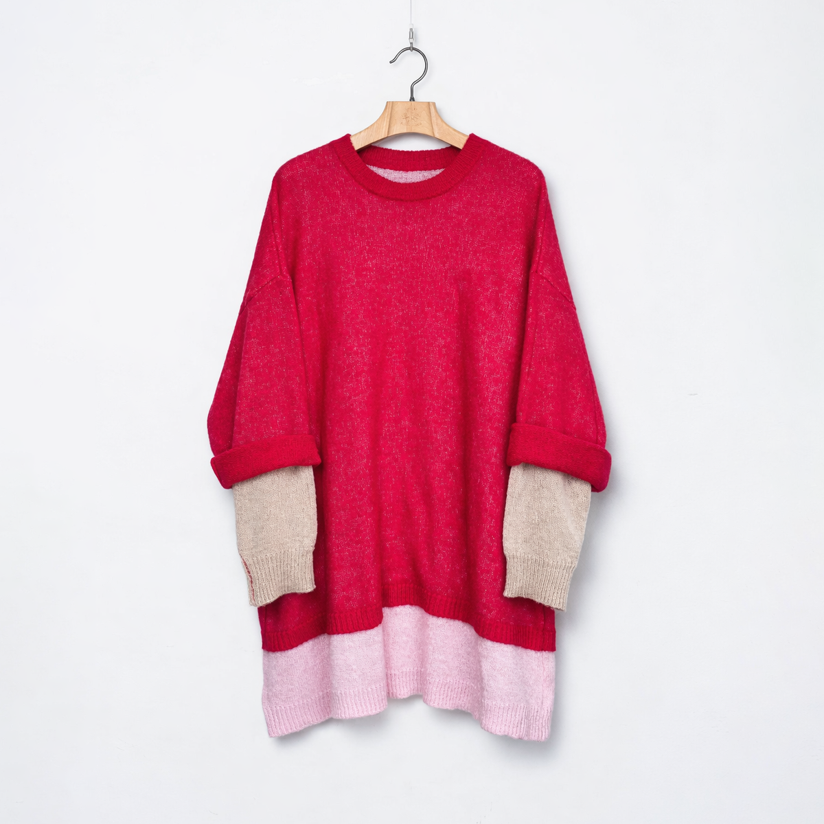 Mohair Layer Knit Pulover – Red | STOF | 入荷予定アイテム