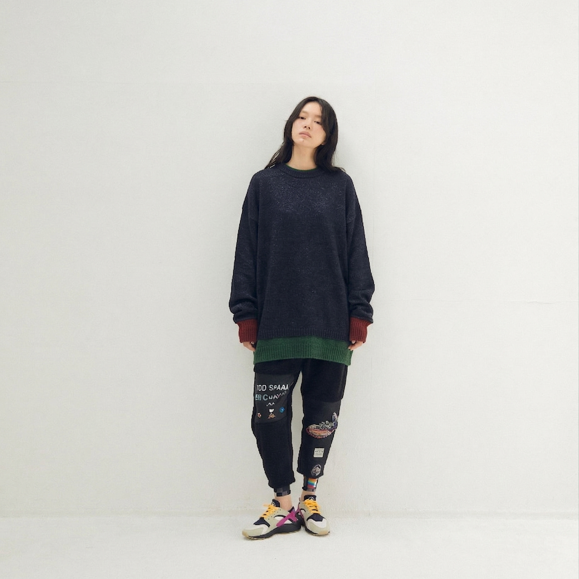 Mohair Layer Knit Pulover – Navy | STOF | 入荷予定アイテム