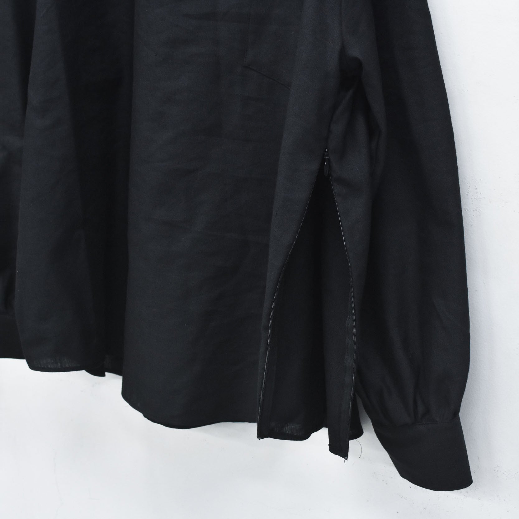 PEDESTRIAN STAND COLLAR SHIRT | Color_Black | No_SF26SS-02_Black【STOF_ストフ】【入荷予定アイテム・入荷連絡可能】