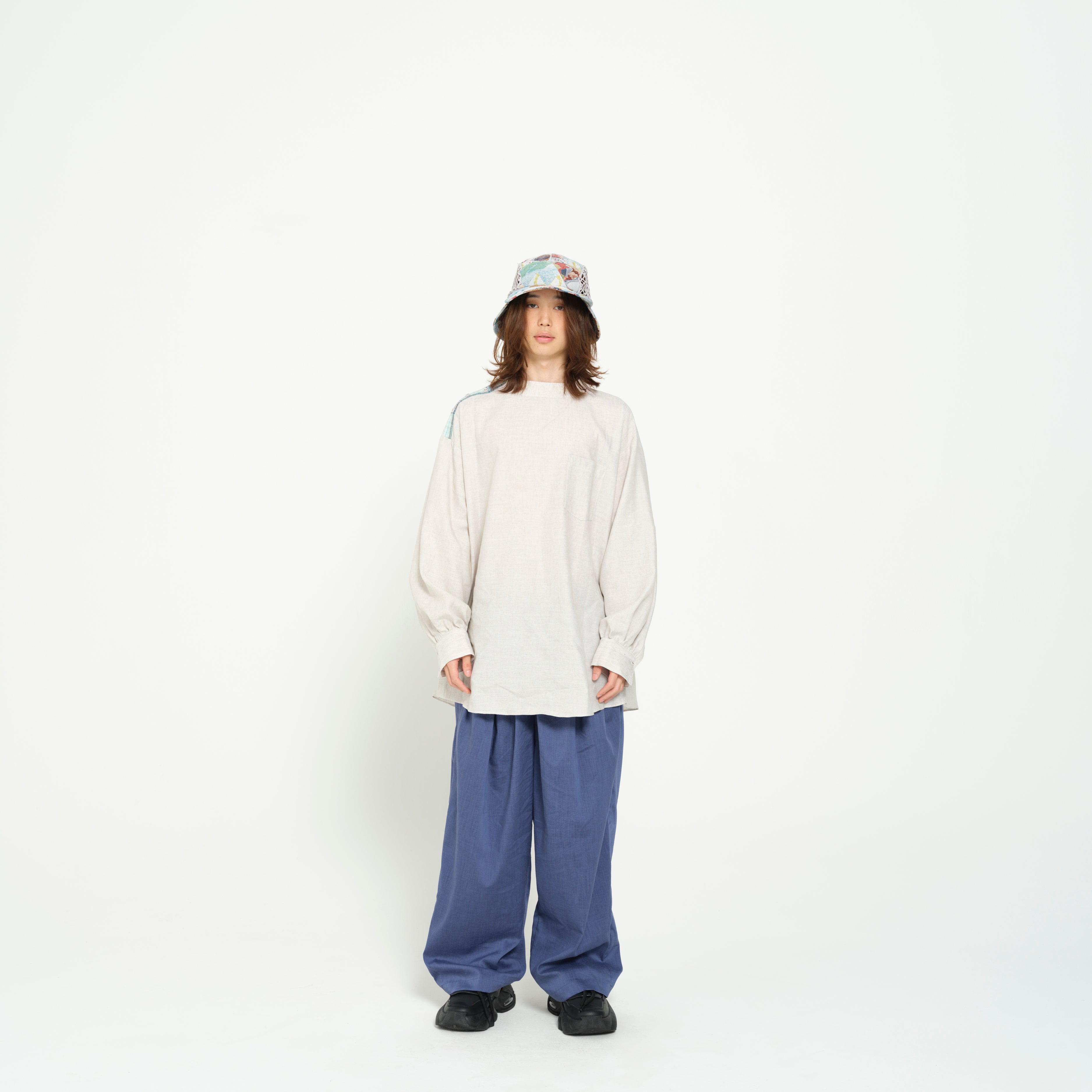 BORDERLESS JQ 2WAY CAP | Color_White | No_SF26SS-09_White【STOF_ストフ】【入荷予定アイテム・入荷連絡可能】