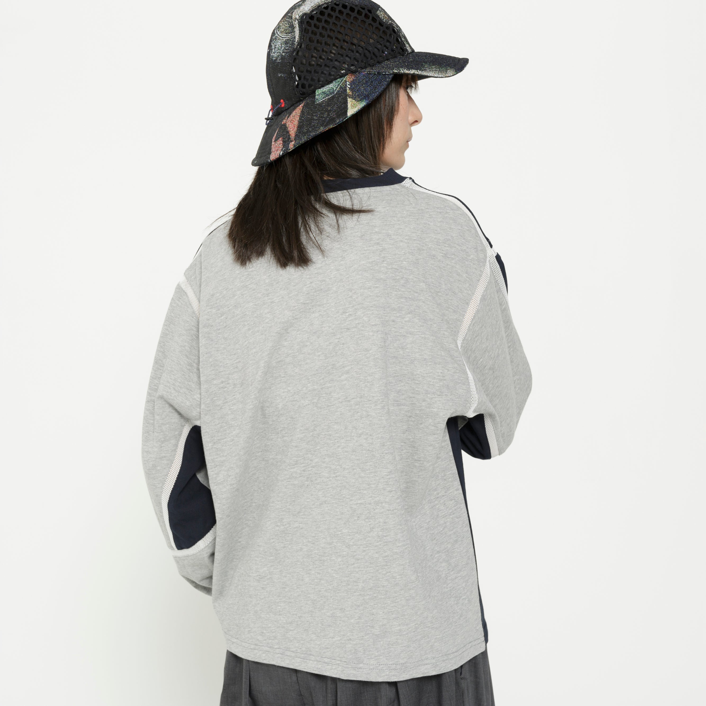 COMPLEXITY BORDER L/S TEE– Navy | STOF