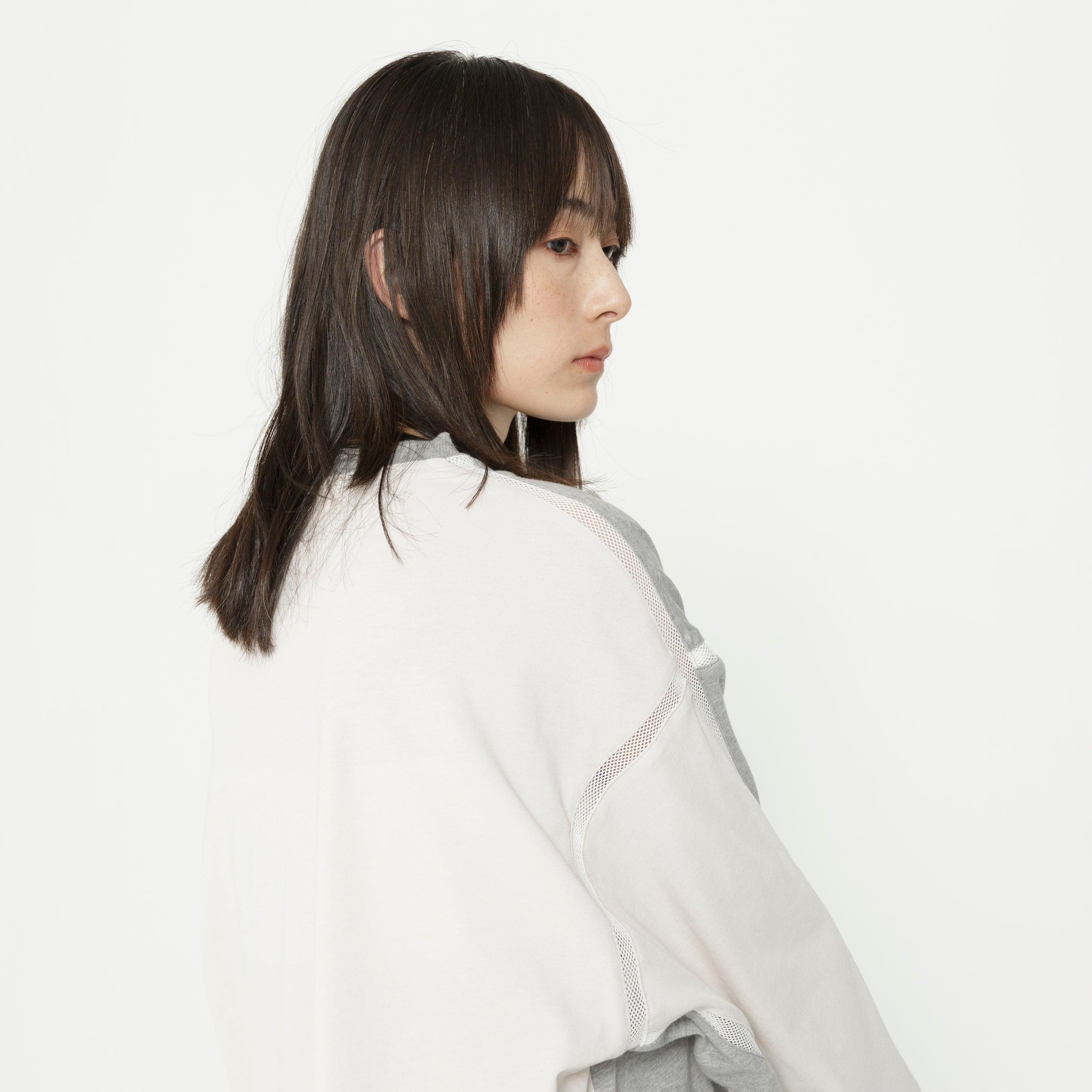 COMPLEXITY BORDER L/S TEE | Color_Grey | No_SF26SS-13_Grey【STOF_ストフ】【入荷予定アイテム・入荷連絡可能】