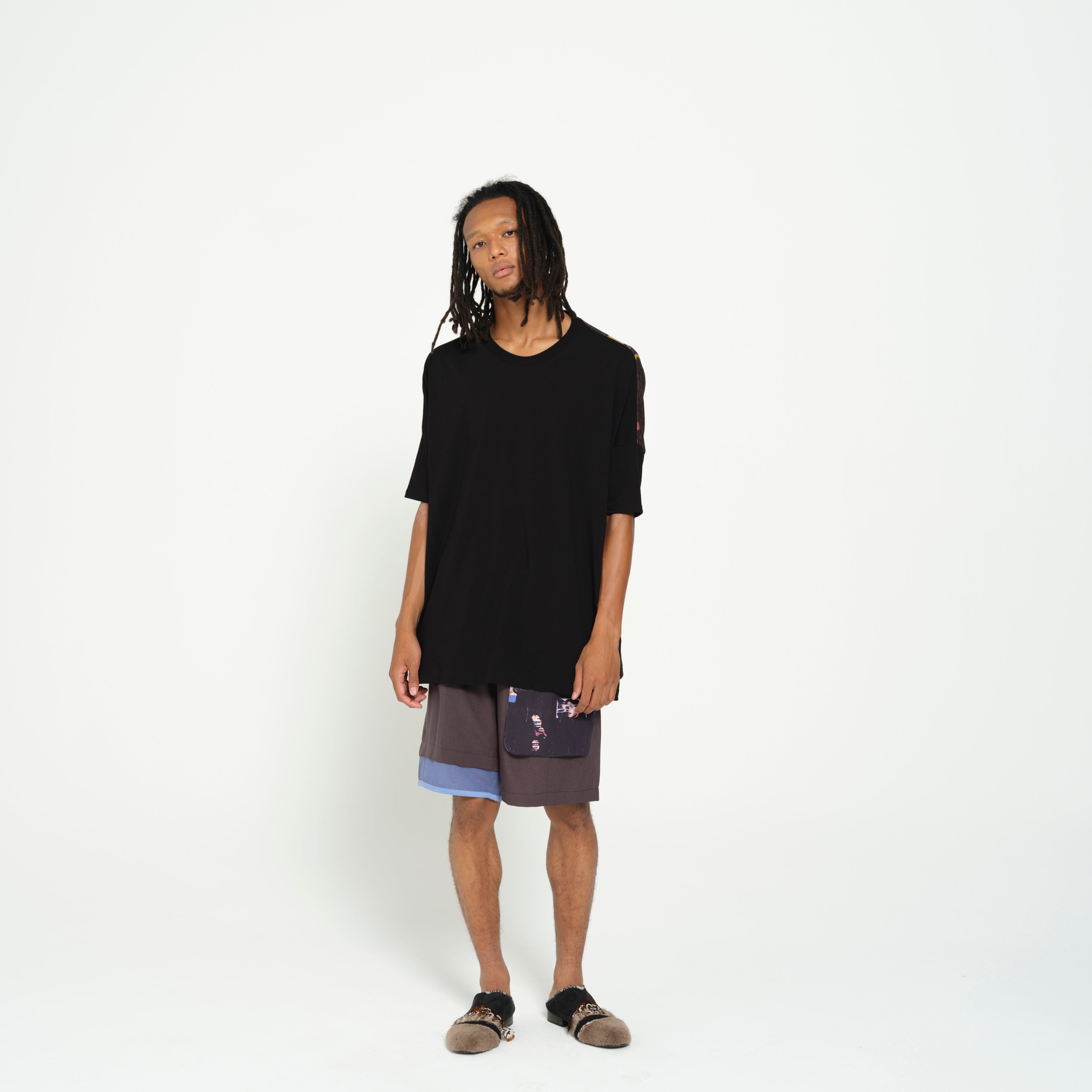 MELTING MIX SHORT PANTS | Color_Black | No_SF26SS-14_Black【STOF_ストフ】【入荷予定アイテム・入荷連絡可能】