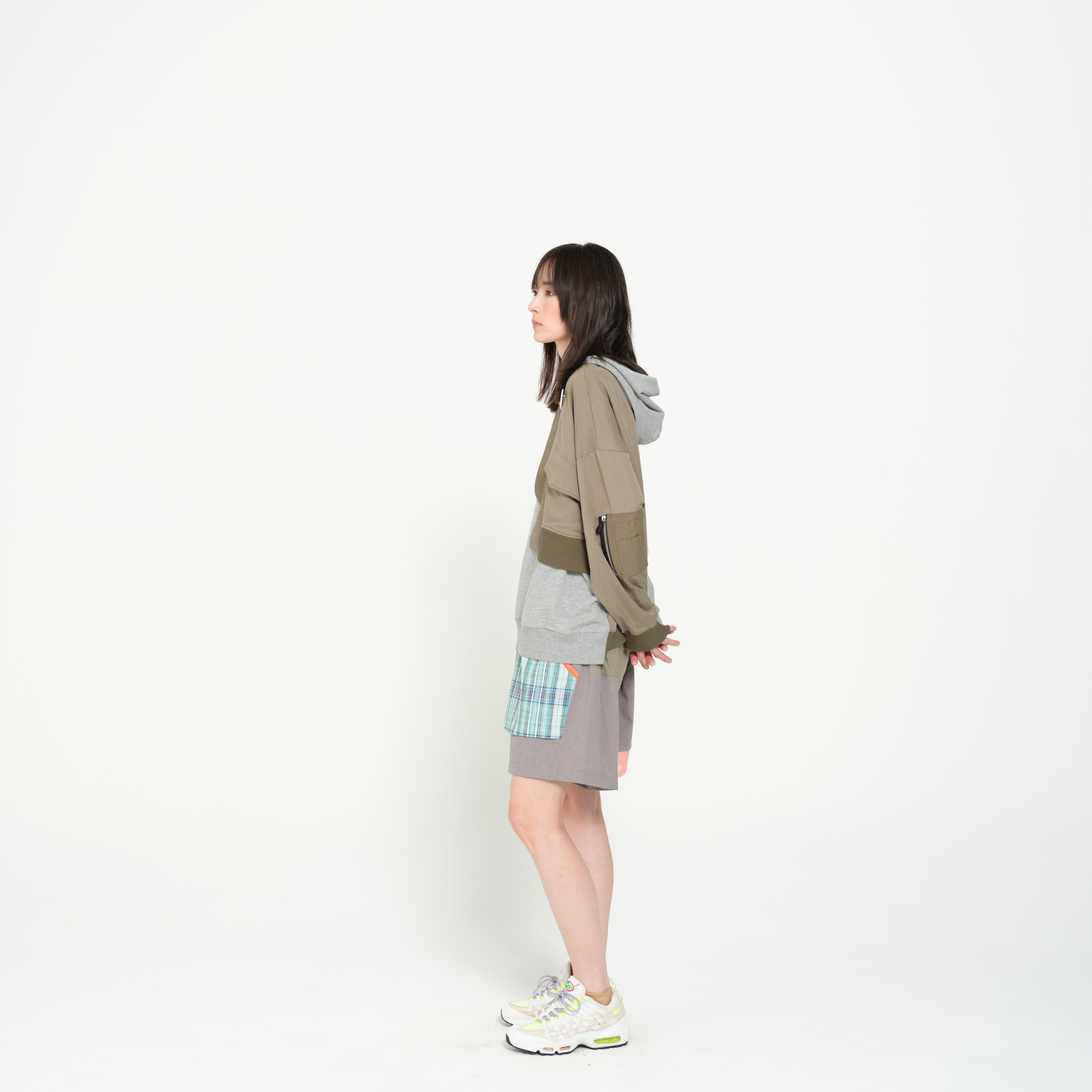 MELTING MIX SHORT PANTS | Color_Grey | No_SF26SS-14_Grey【STOF_ストフ】【入荷予定アイテム・入荷連絡可能】