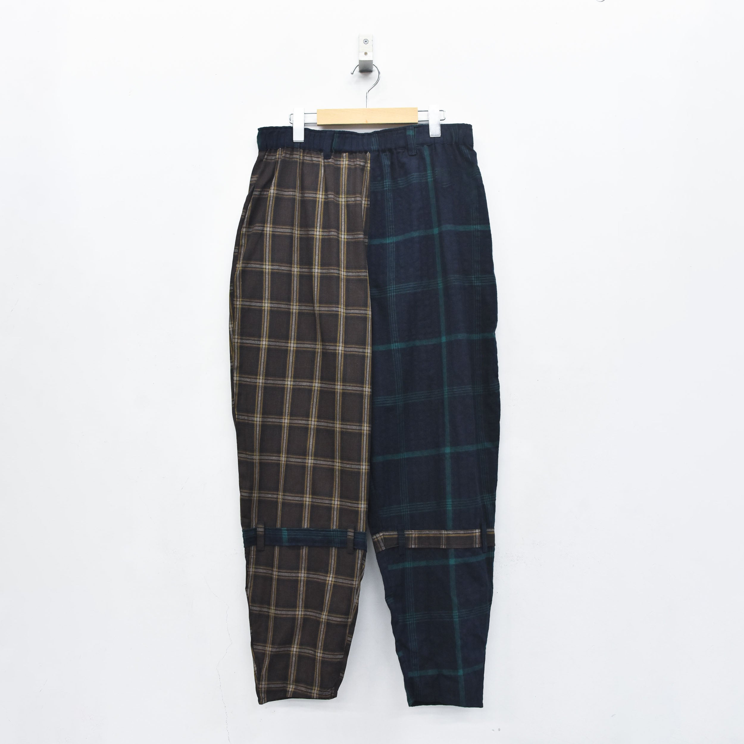 MIX CHECK BONTAGE PANTS | Color_Black | No_SF26SS-16_Black【STOF_ストフ】【入荷予定アイテム・入荷連絡可能】