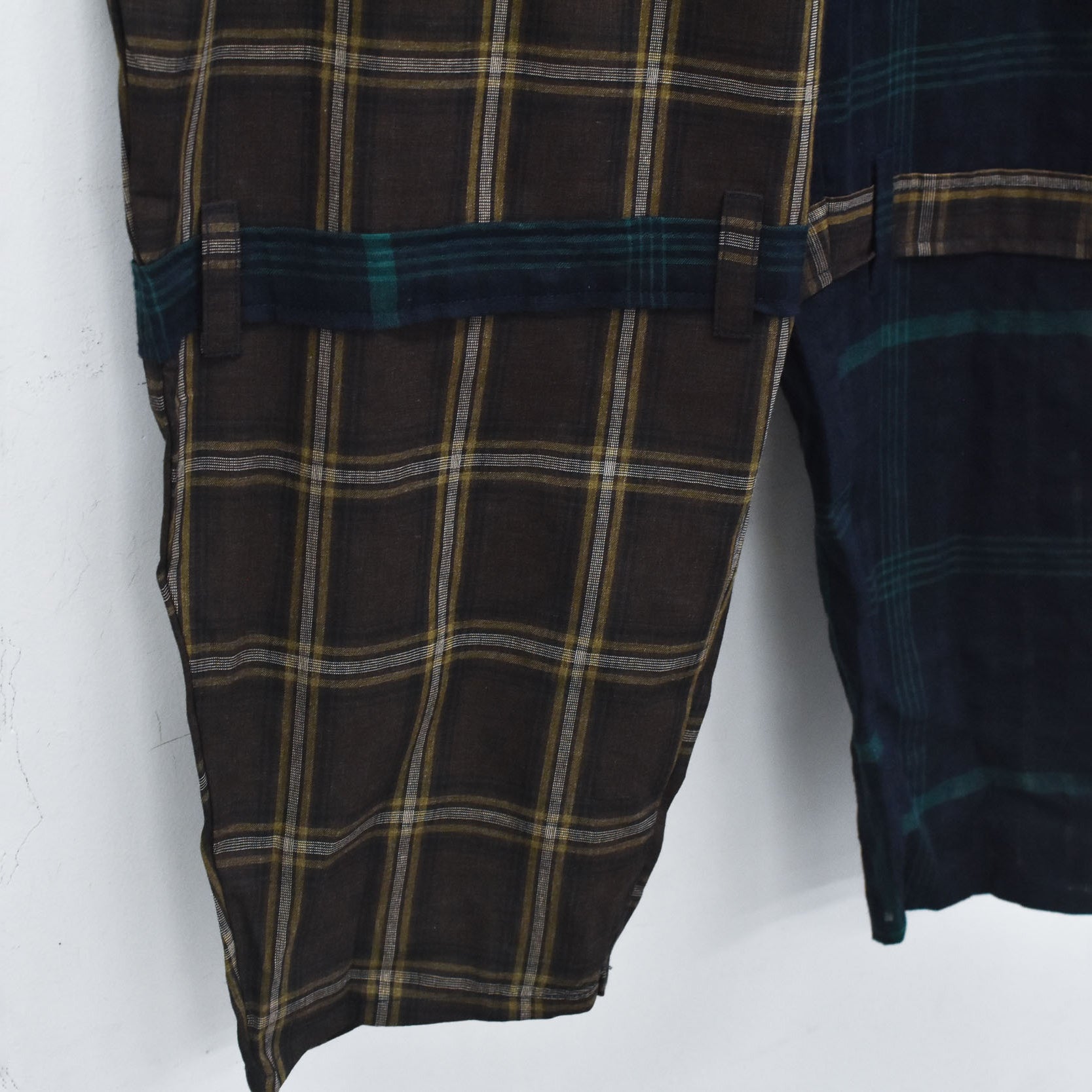 MIX CHECK BONTAGE PANTS | Color_Black | No_SF26SS-16_Black【STOF_ストフ】【入荷予定アイテム・入荷連絡可能】