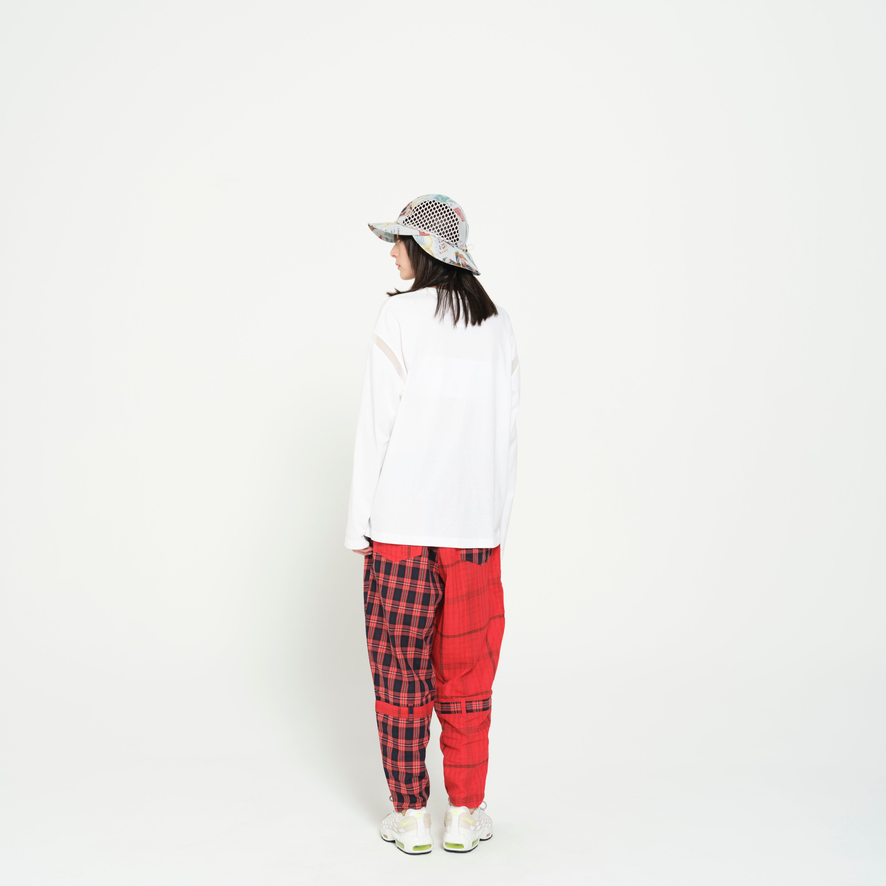 MIX CHECK BONTAGE PANTS | Color_Red | No_SF26SS-16_Red【STOF_ストフ】【入荷予定アイテム・入荷連絡可能】