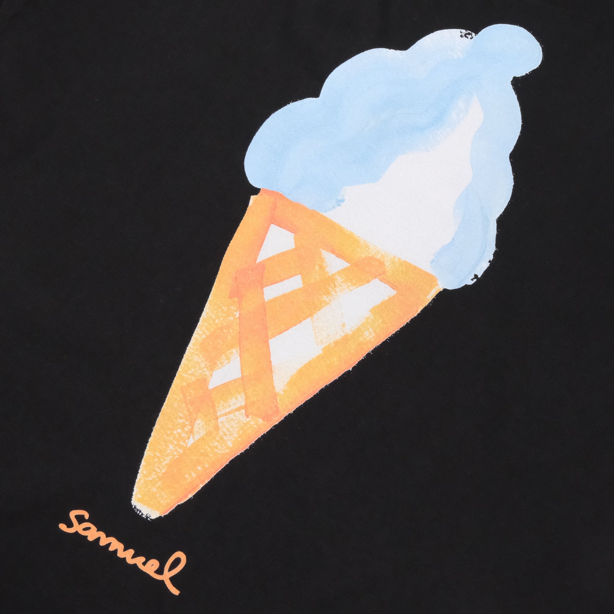 SAMUEL × SHIMAO MAHO ICECREAM S/S TEE | Color:Black | S-25SS-SS-013【SAMUEL_サミュエル】 【ネコポス選択可能】