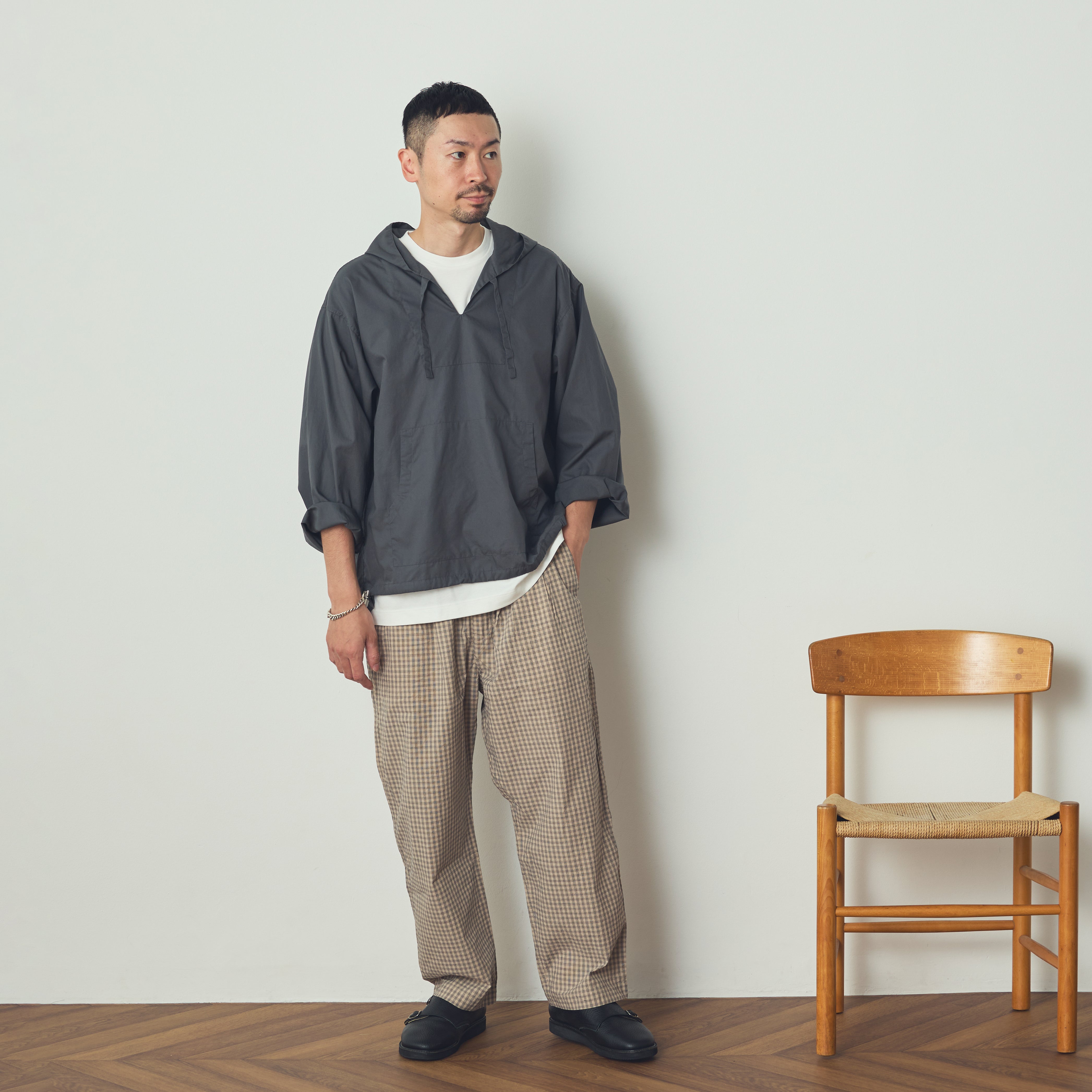 SHIRT PARKA- DYED BROAD – Grey | CATTA SHIRTS