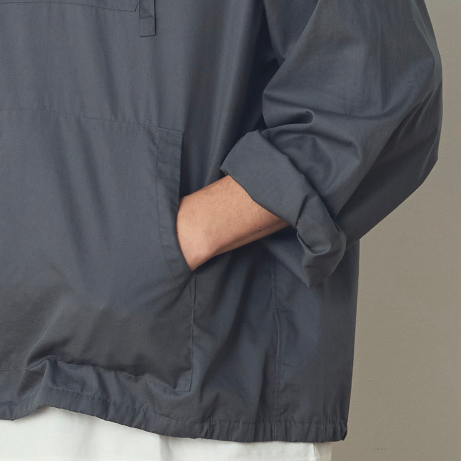SHIRT PARKA- DYED BROAD – Grey | CATTA SHIRTS