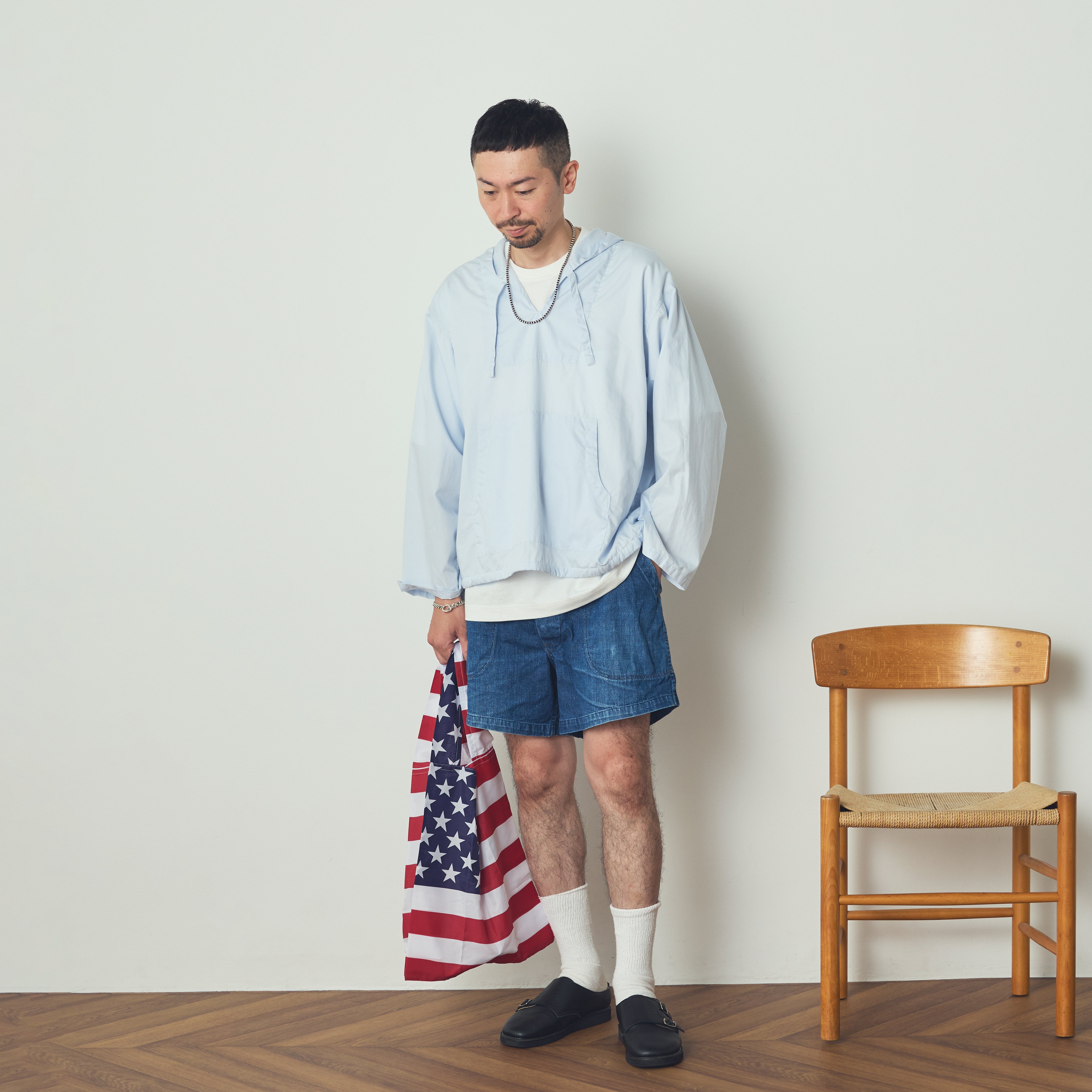 SHIRT PARKA- DYED BROAD – Blue | SHPK-01_Blue|CATTA SHIRTS