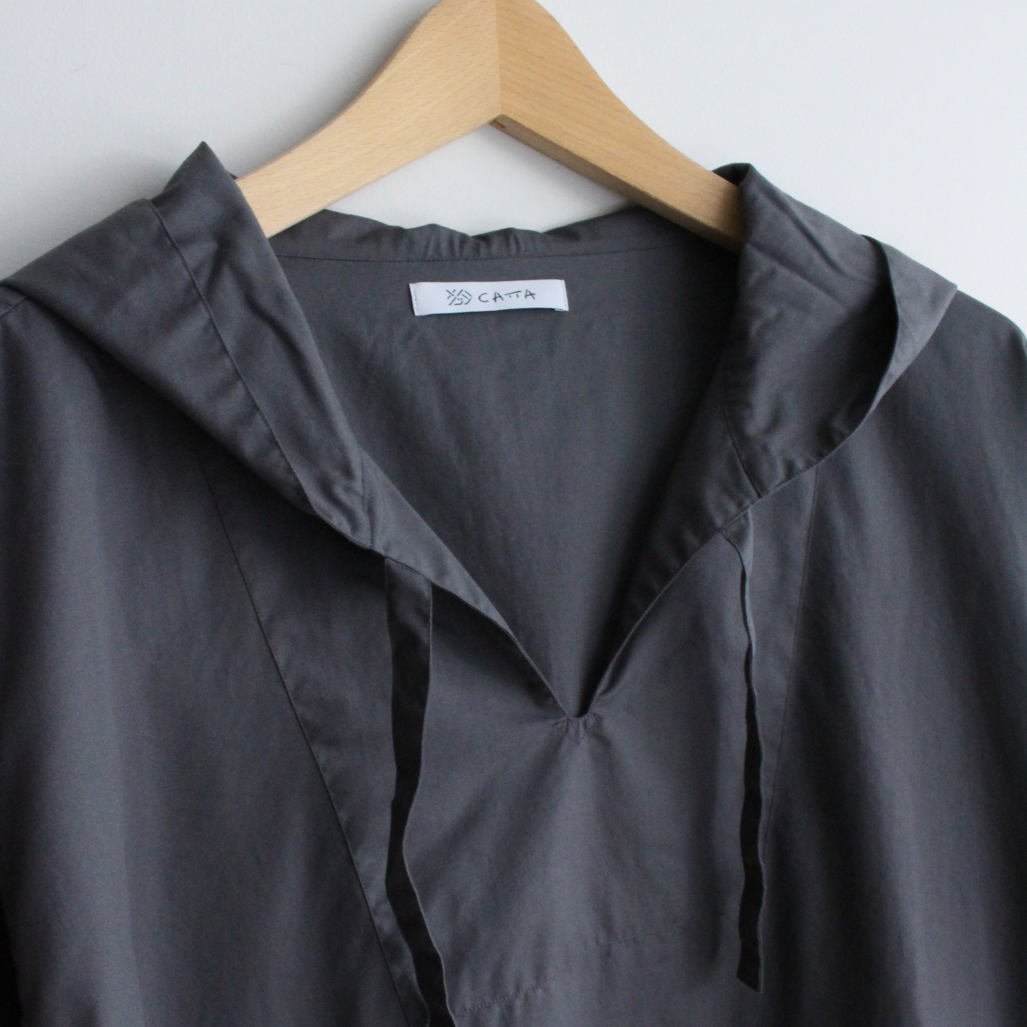 SHIRT PARKA- DYED BROAD – Grey | CATTA SHIRTS