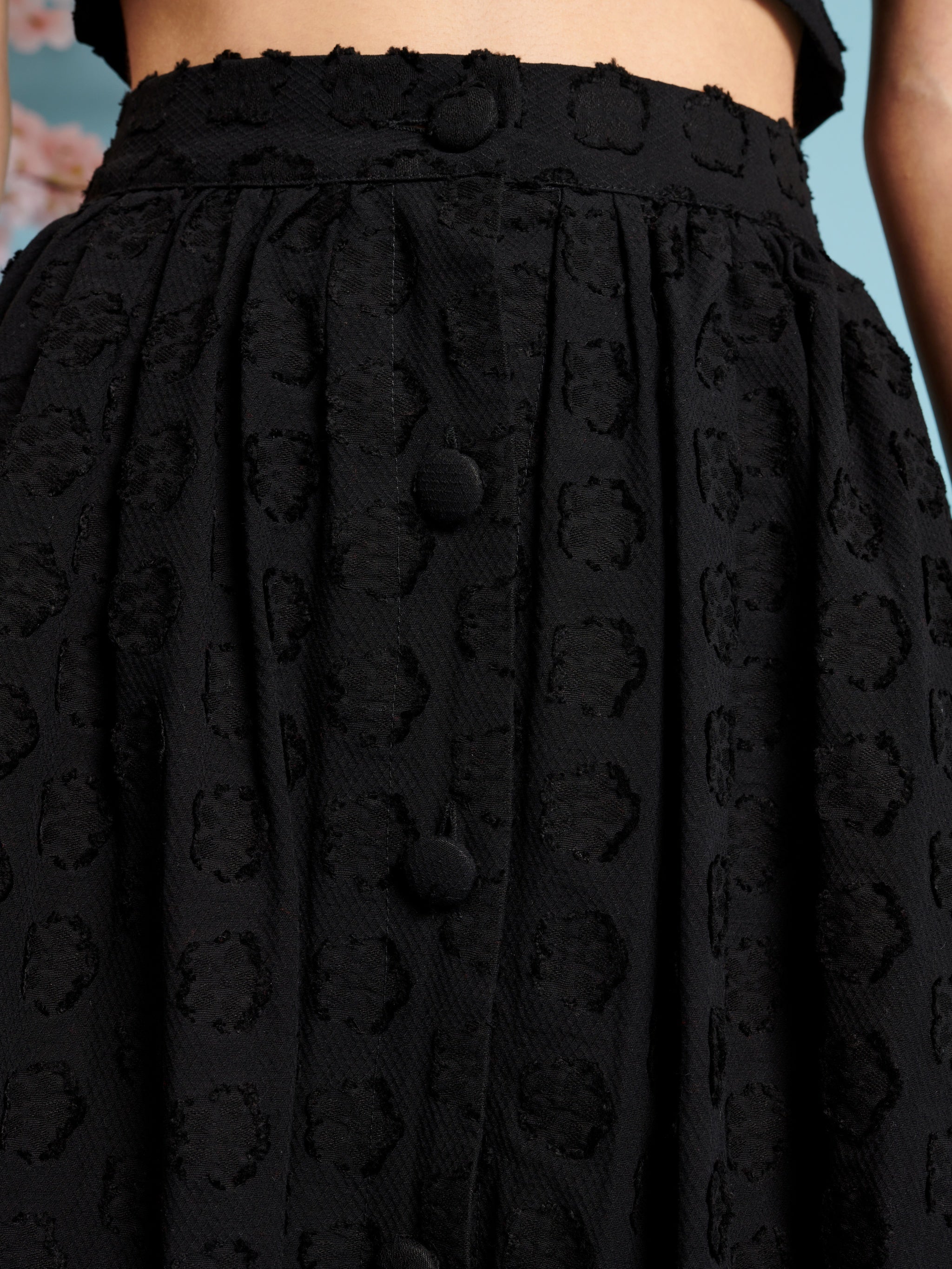 29SJ03SK429BLK | Mara Jacquard Midi Skirt | Color:Black【SISTER JANE_シスタージェーン】【archive】