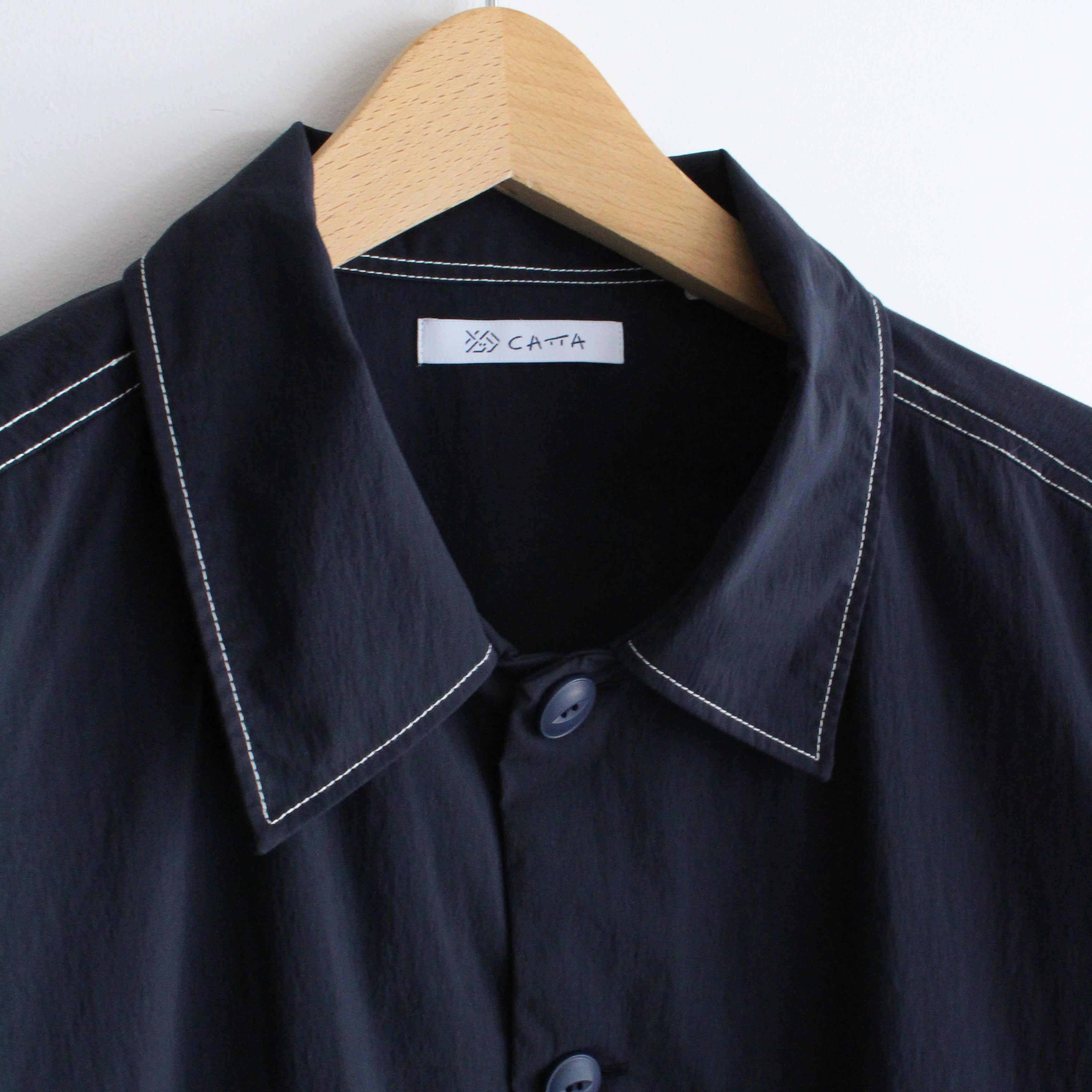 UTILITY SHIRT-NYLON WASHER | Color_Navy | No_SLC-01_Navy【CATTA_カッタ】【入荷予定アイテム・入荷連絡可能】